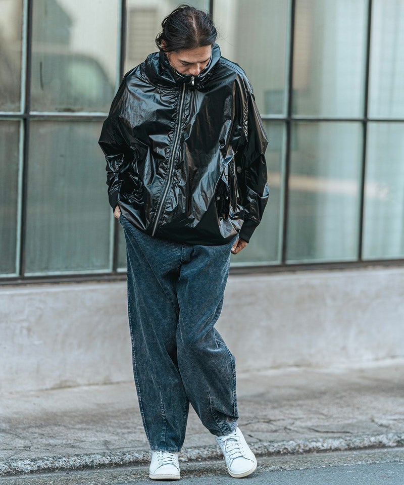 30%OFF【CAMBIO(カンビオ)】Metallic Coating Hooded Blouson ブルゾン 