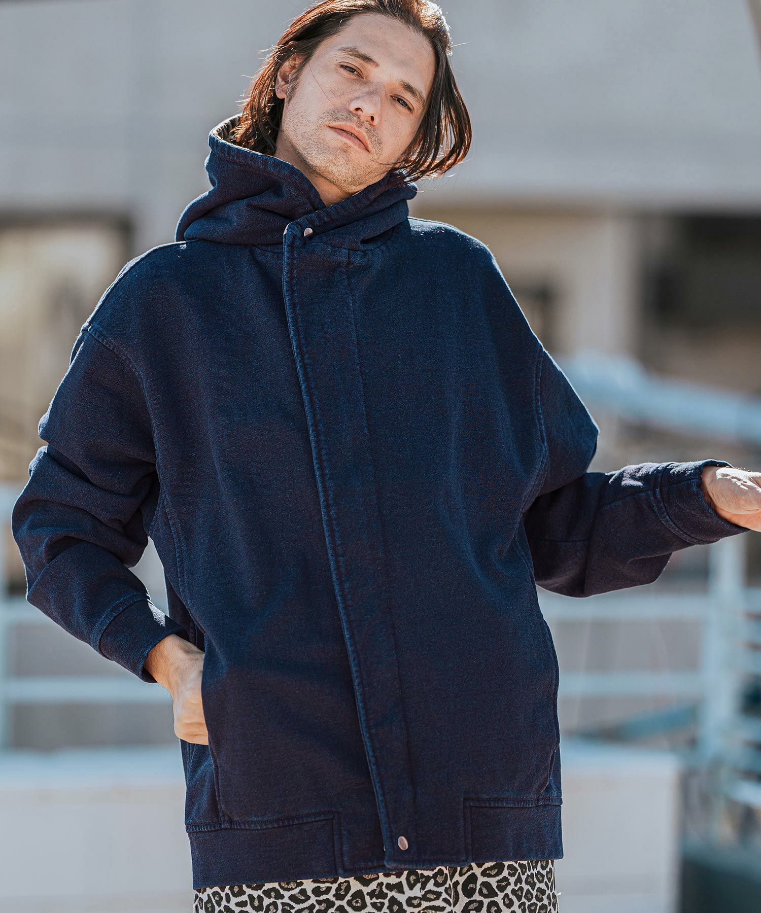CAMBIO(カンビオ)】Loop Nep Denim Zip Jacket ジップジャケット(PF
