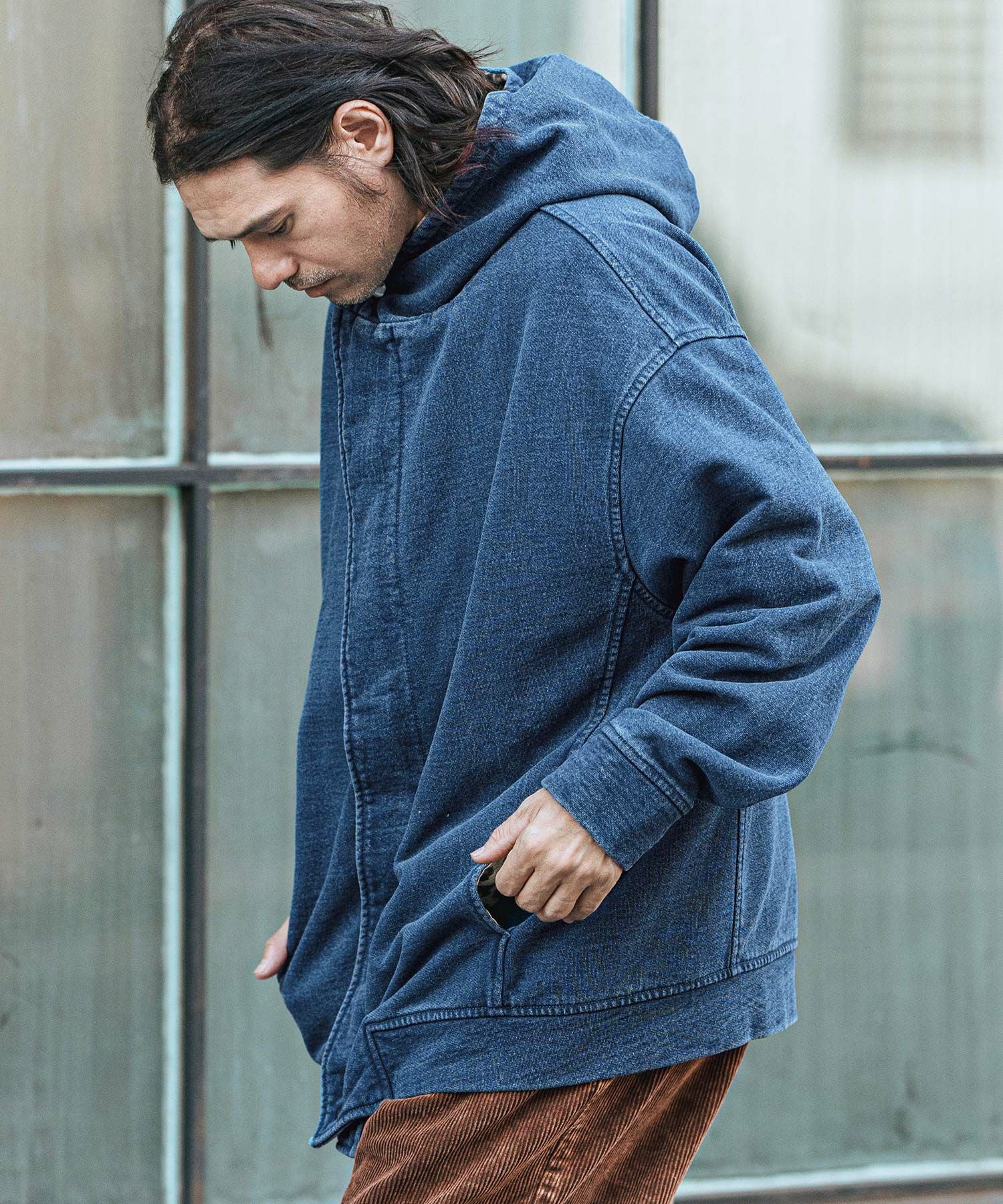 CAMBIO(カンビオ)】Indigo URAKE Riders Hooded Jacket フーデッド