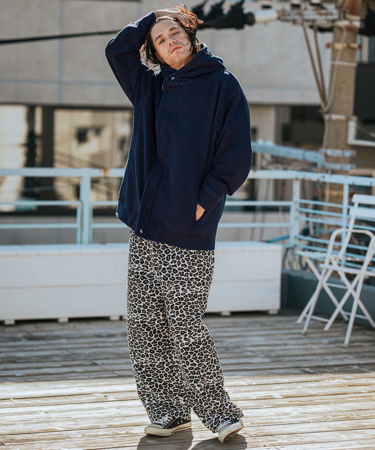 50%OFF【CAMBIO(カンビオ)】Indigo URAKE Riders Hooded Jacket