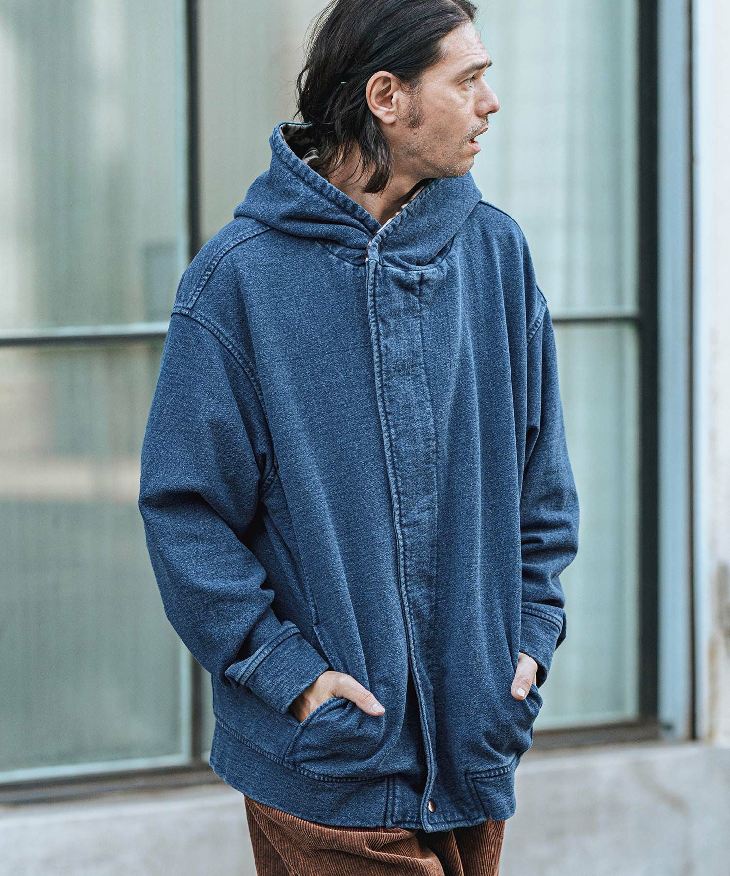 CAMBIO(カンビオ)】Indigo URAKE Riders Hooded Jacket フーデッド