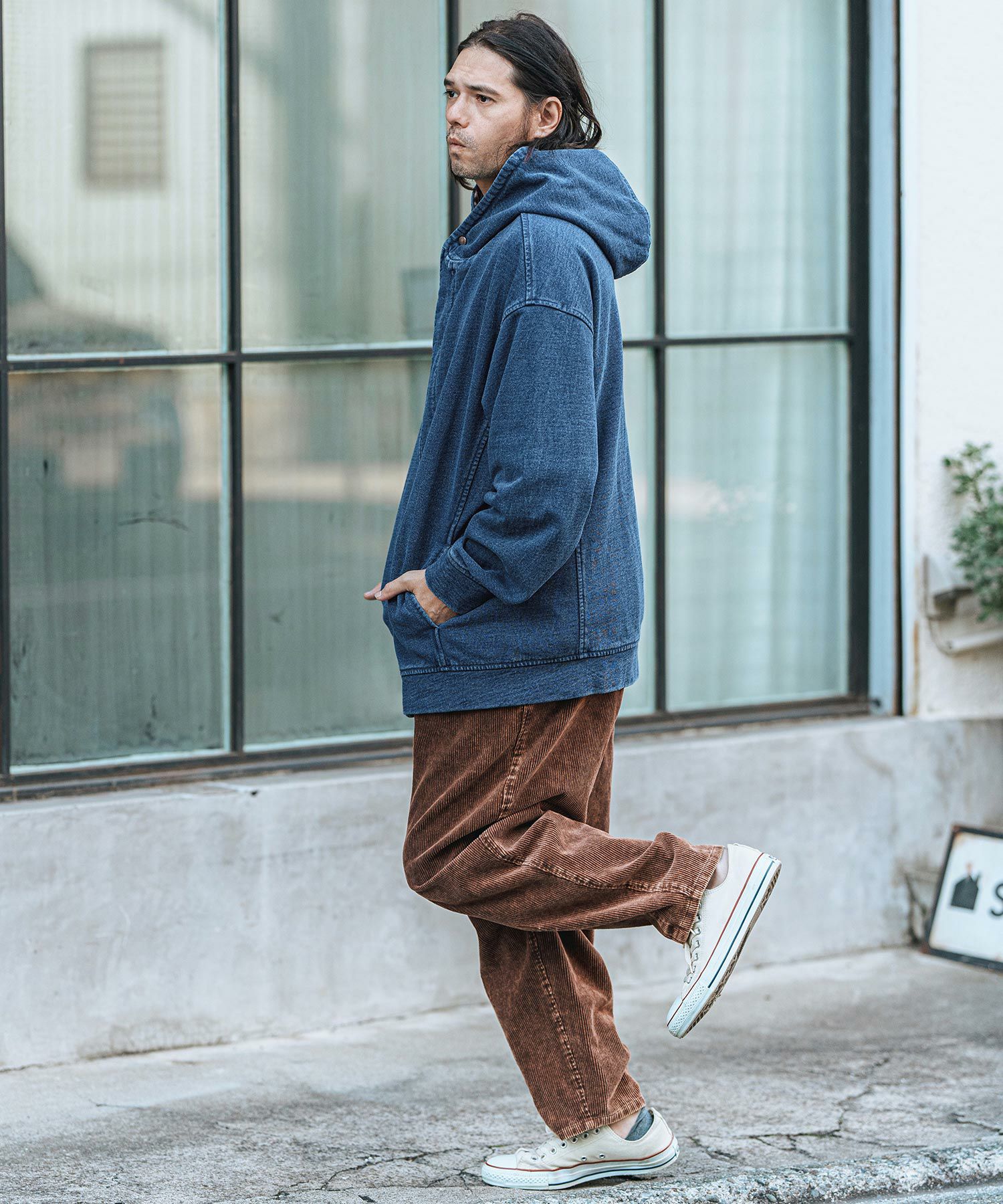 CAMBIO(カンビオ)】Indigo URAKE Riders Hooded Jacket フーデッド