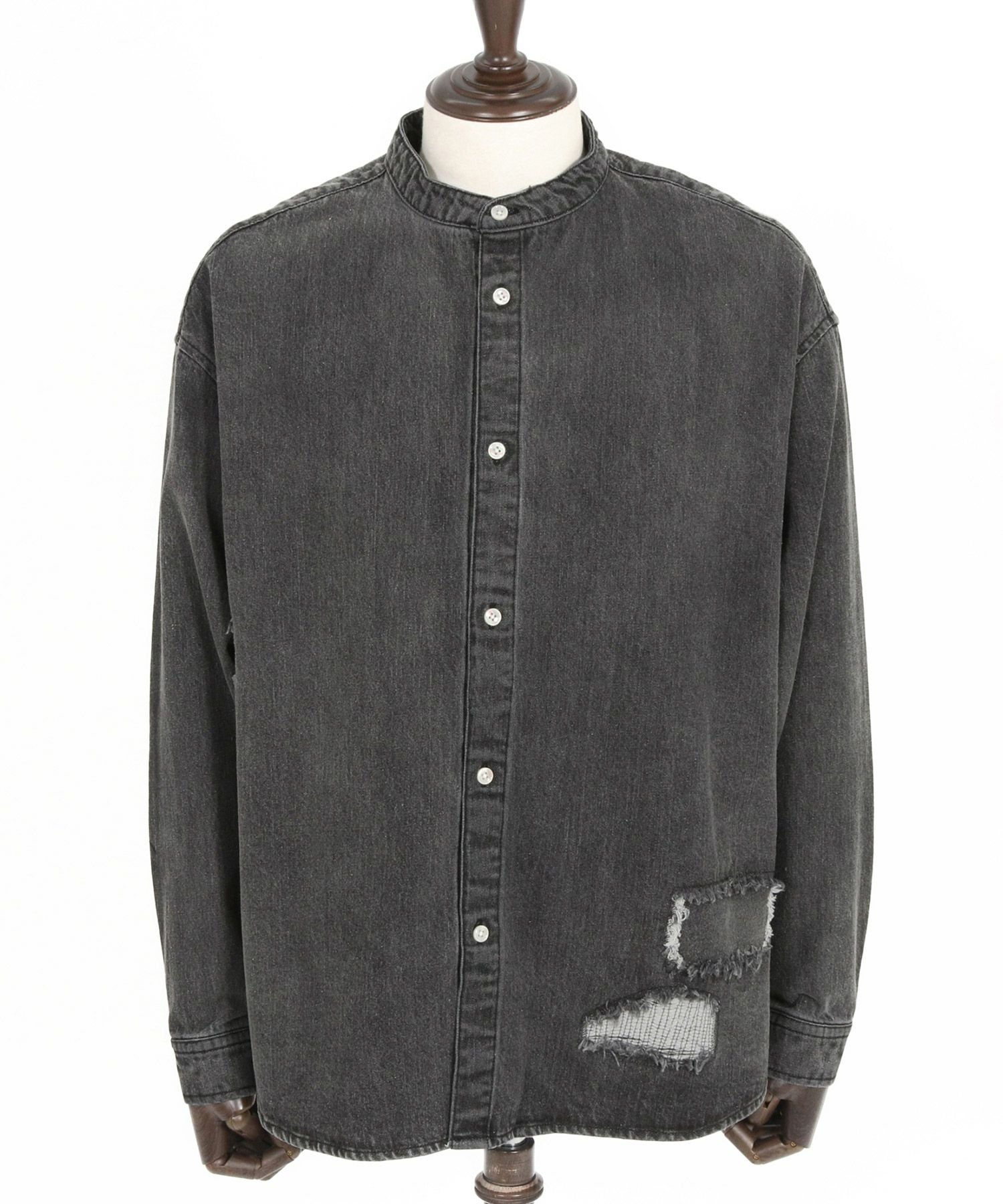 CAMBIO(カンビオ)】Hickory Patchwork Denim Shirts デニムシャツ(MIU