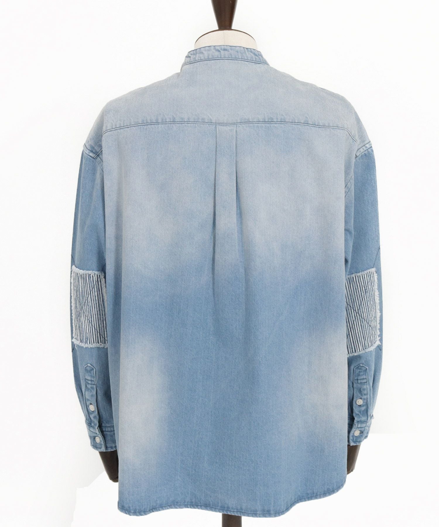 ひーじょう CAMBIO(カンビオ)】Hickory Patchwork Denim Shirts デニムシャツ(MIU