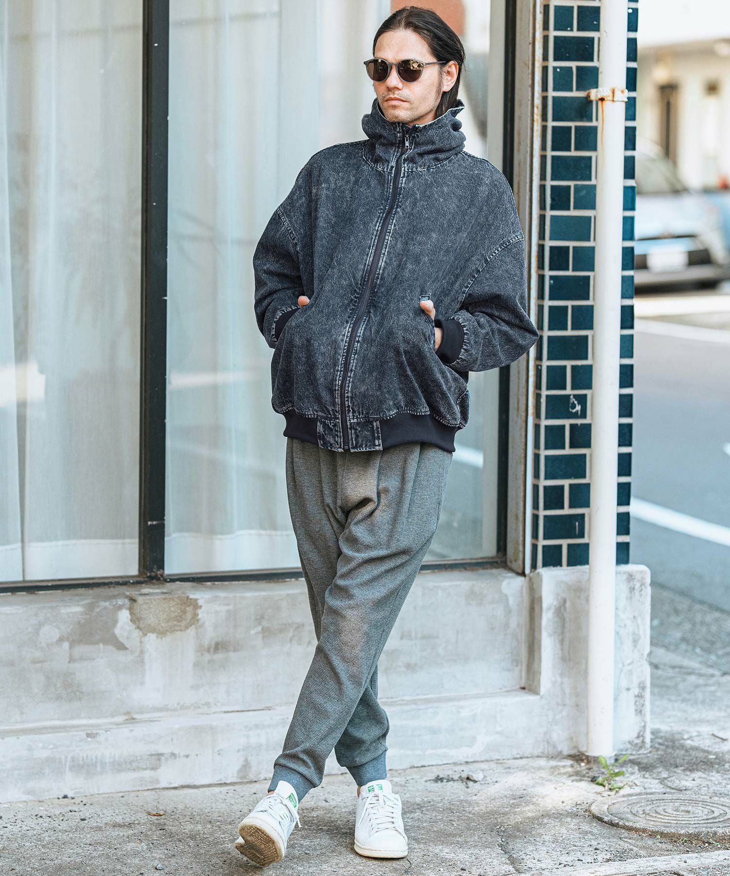 30%OFF【CAMBIO(カンビオ)】Chemical Wash Denim Hooded Blouson
