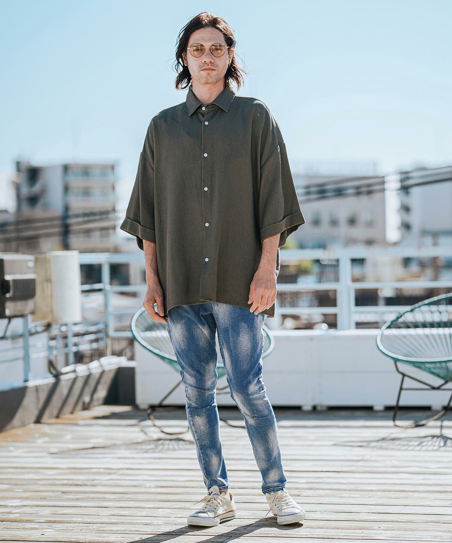 30%OFF【CAMBIO(カンビオ)】Spotted Bleached Stretch Denim Jodhpurs