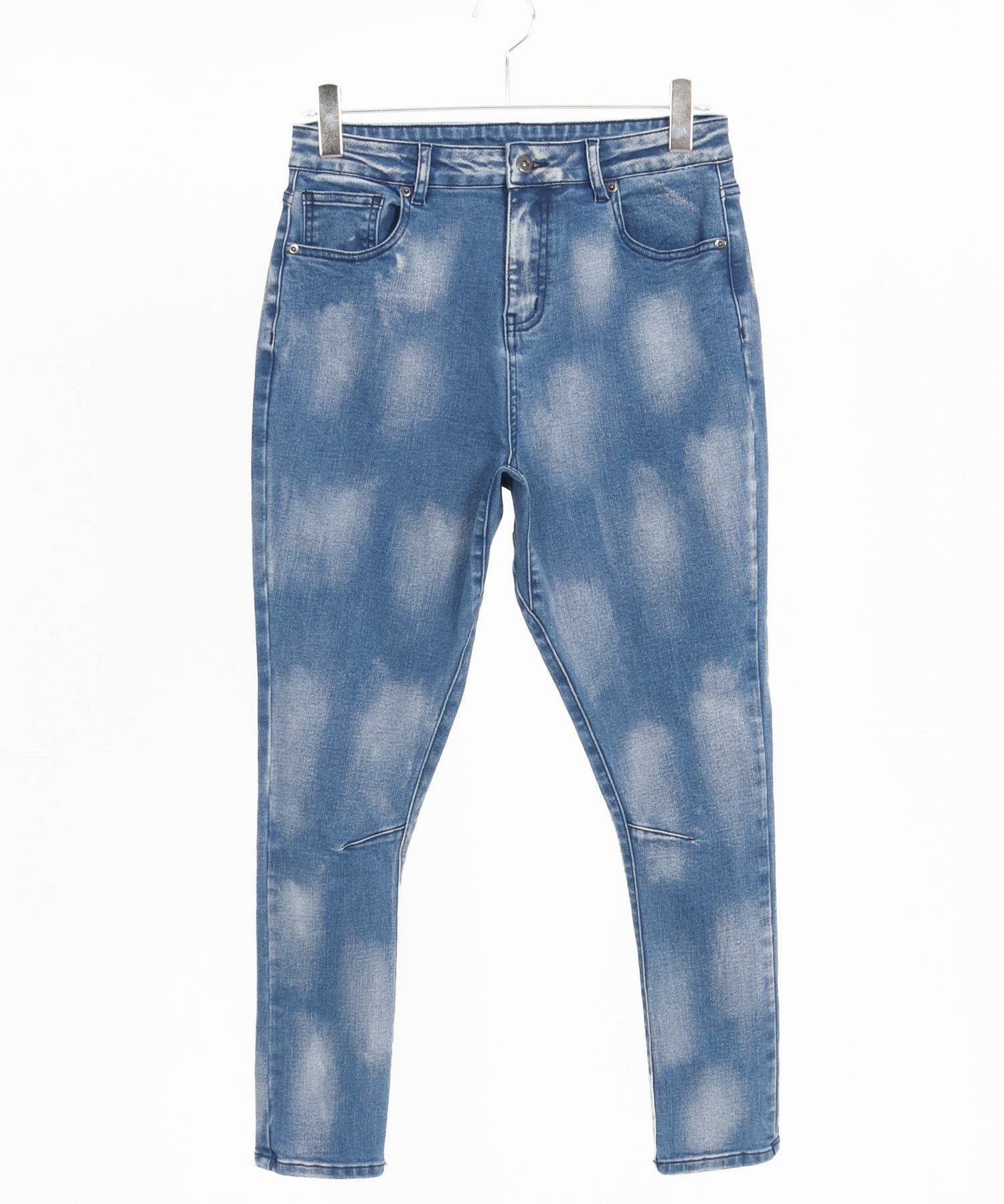 30%OFF【CAMBIO(カンビオ)】Spotted Bleached Stretch Denim Jodhpurs