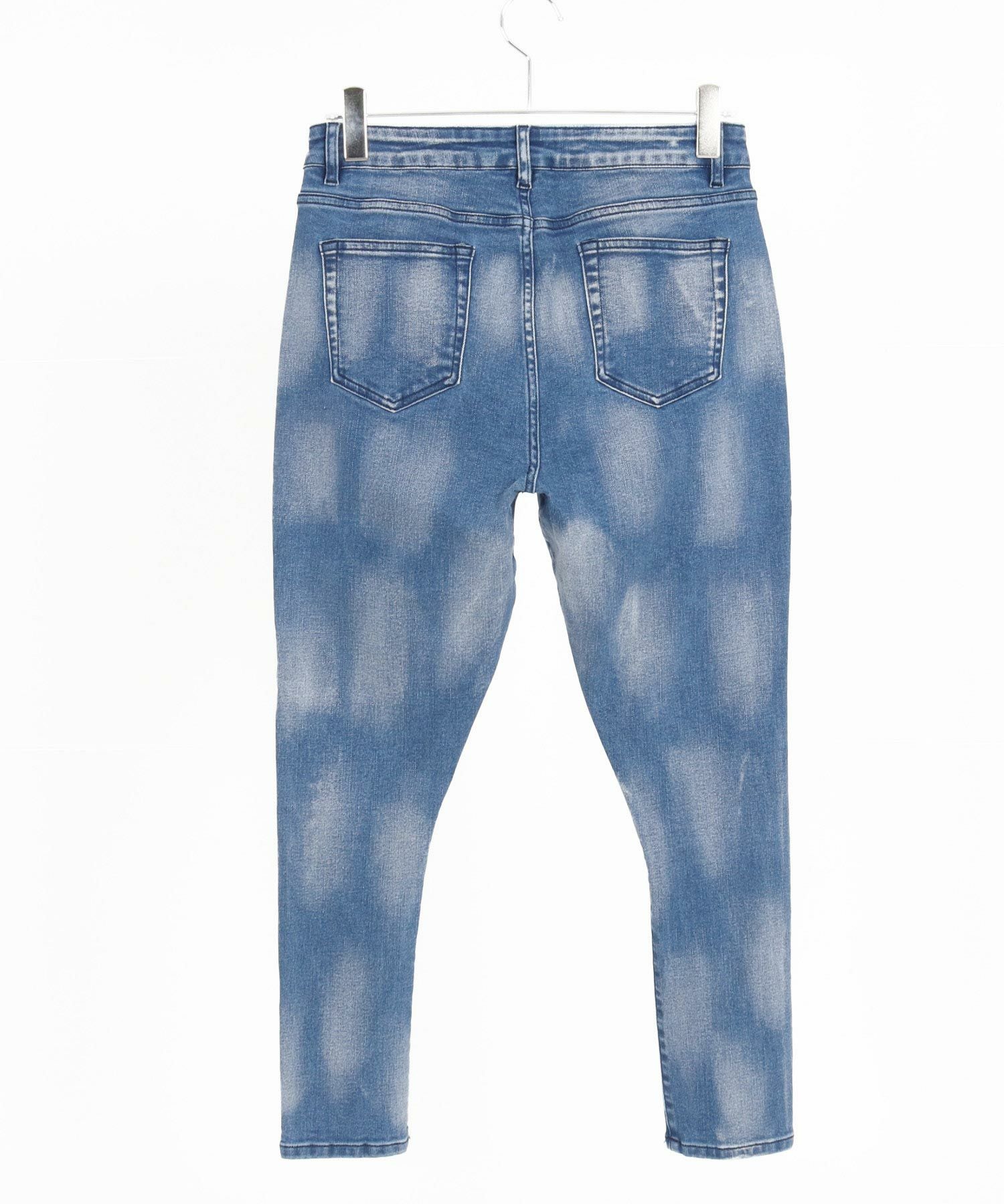 30%OFF【CAMBIO(カンビオ)】Spotted Bleached Stretch Denim Jodhpurs