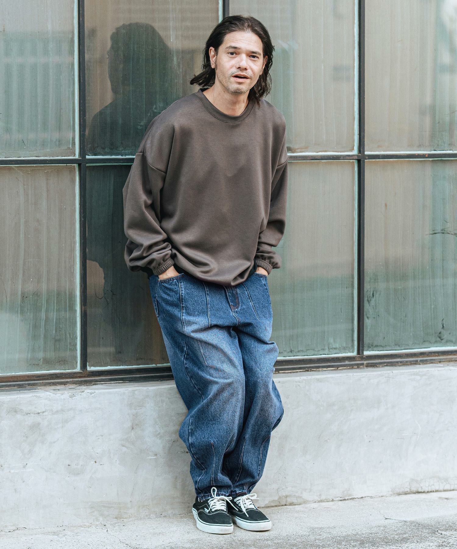 CAMBIO(カンビオ)】Hem Darts Design Balloon Silhouette Tuck Denim