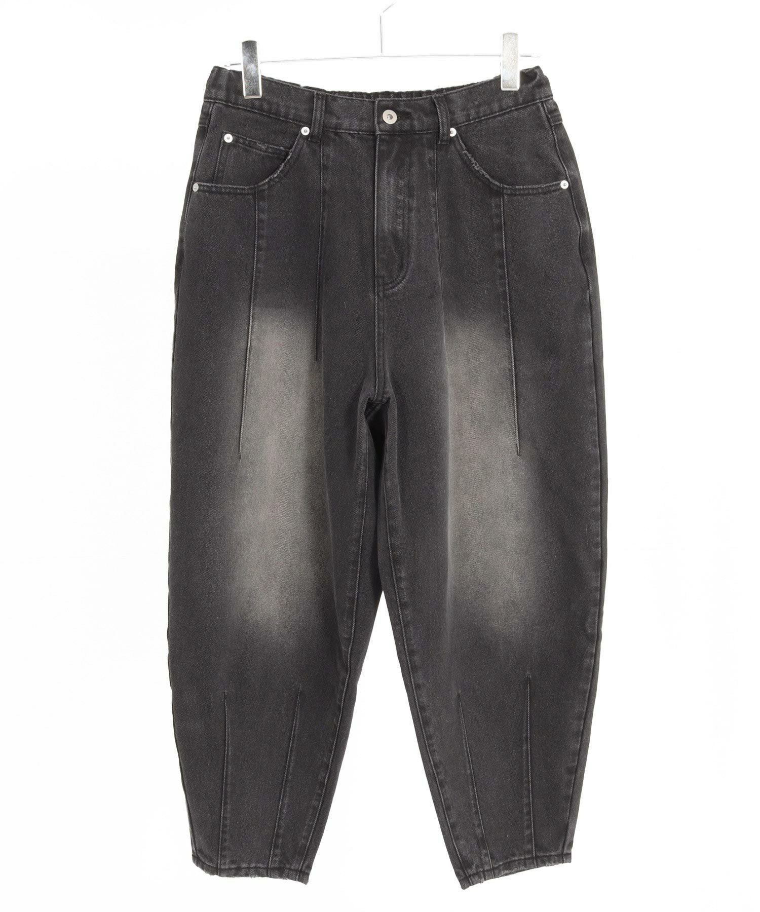 CAMBIO(カンビオ)】Hem Darts Design Balloon Silhouette Tuck Denim