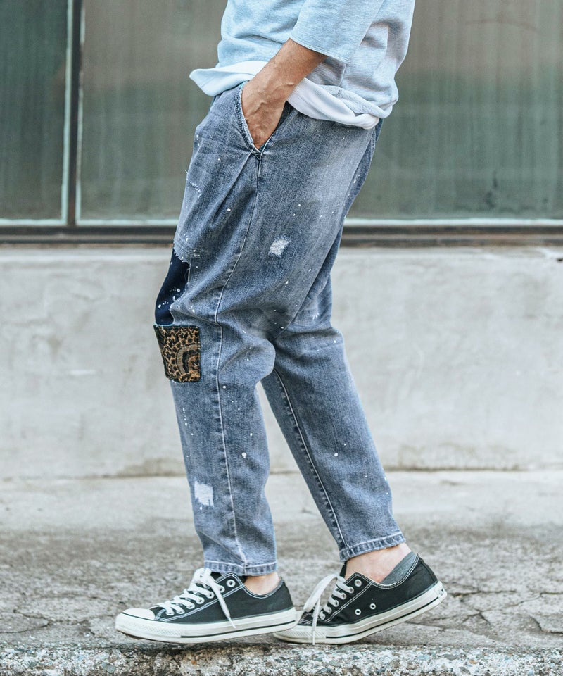 30%OFF【CAMBIO(カンビオ)】Distressed Soft Balloon Silhouette Denim 