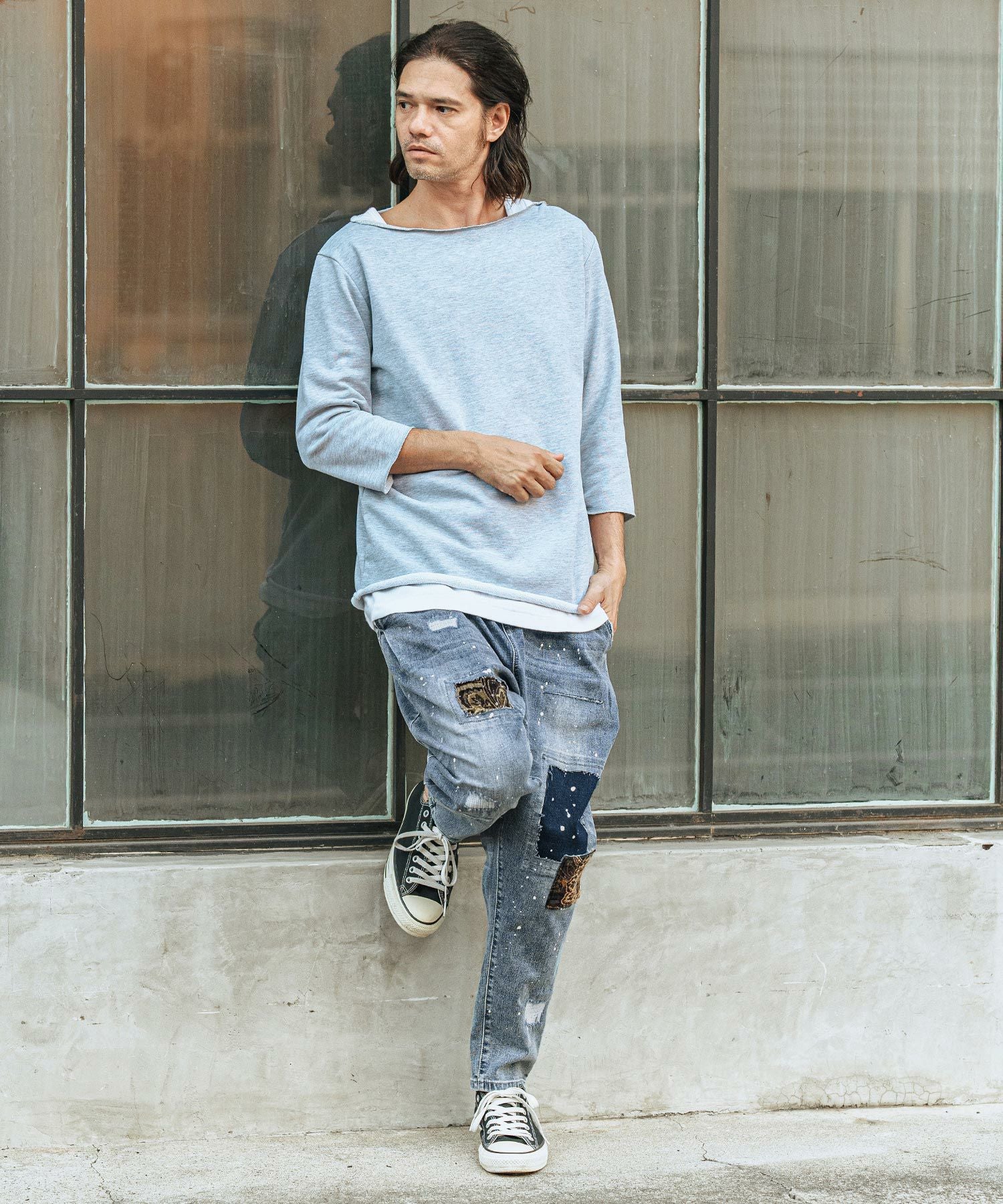 30%OFF【CAMBIO(カンビオ)】Distressed Soft Balloon Silhouette Denim