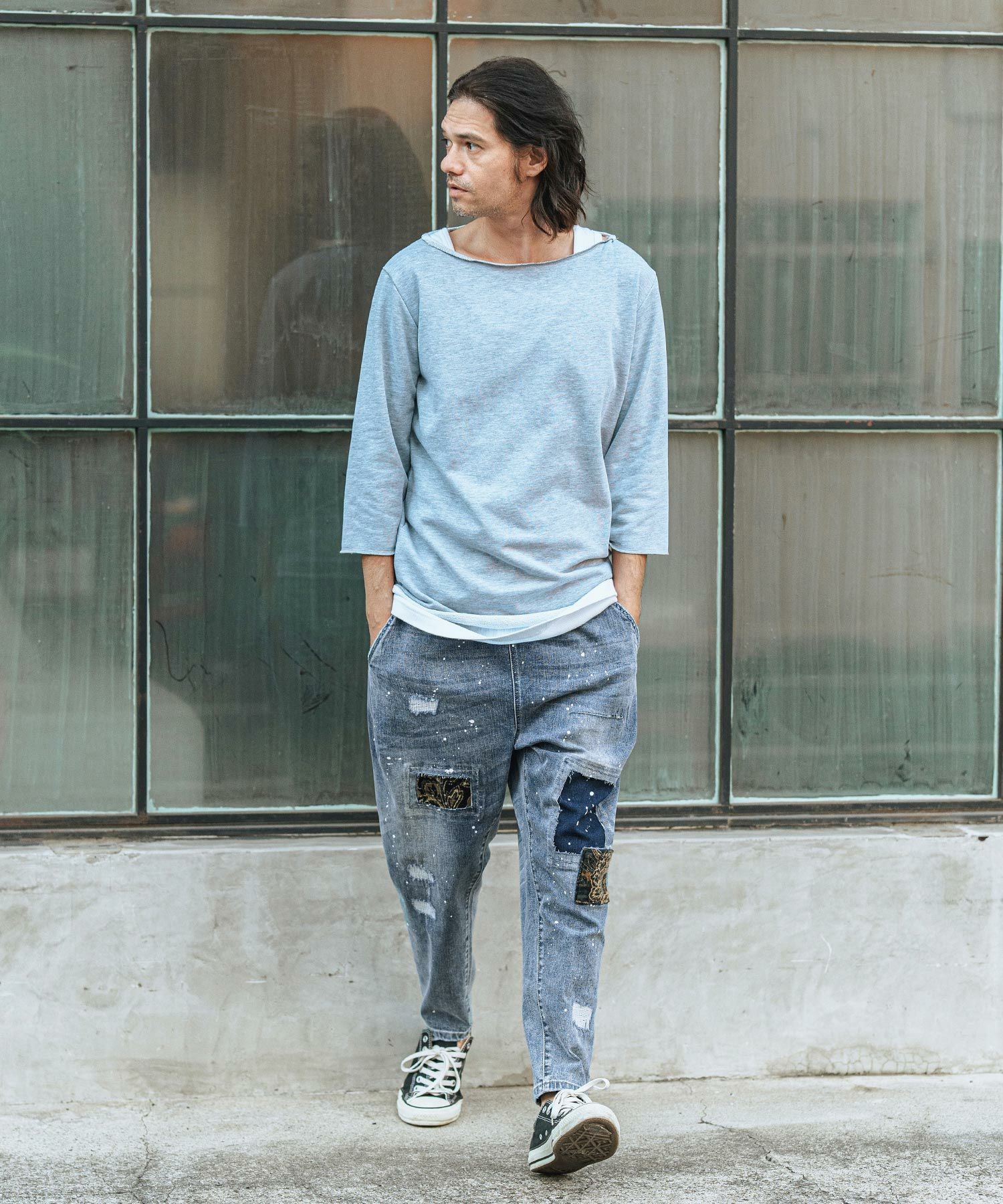 30%OFF【CAMBIO(カンビオ)】Distressed Soft Balloon Silhouette Denim