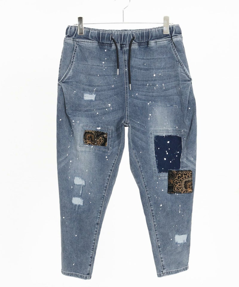 CAMBIO(カンビオ)】Distressed Soft Balloon Silhouette Denim Pants 