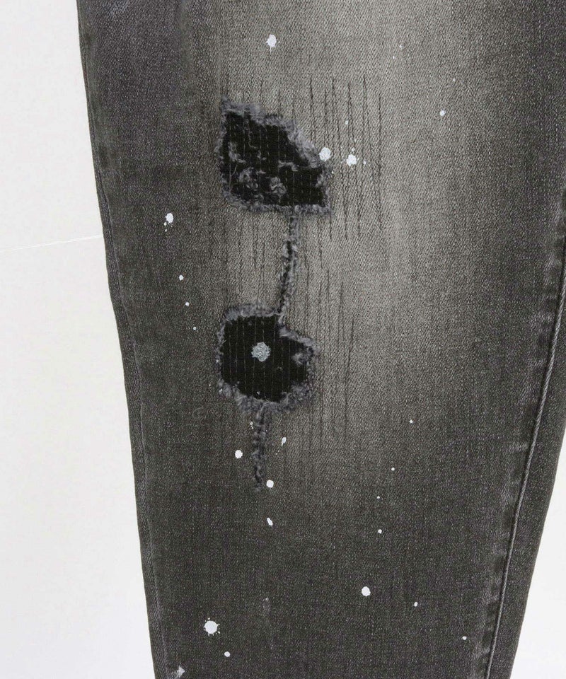 CAMBIO(カンビオ)】Distressed Soft Balloon Silhouette Denim Pants 