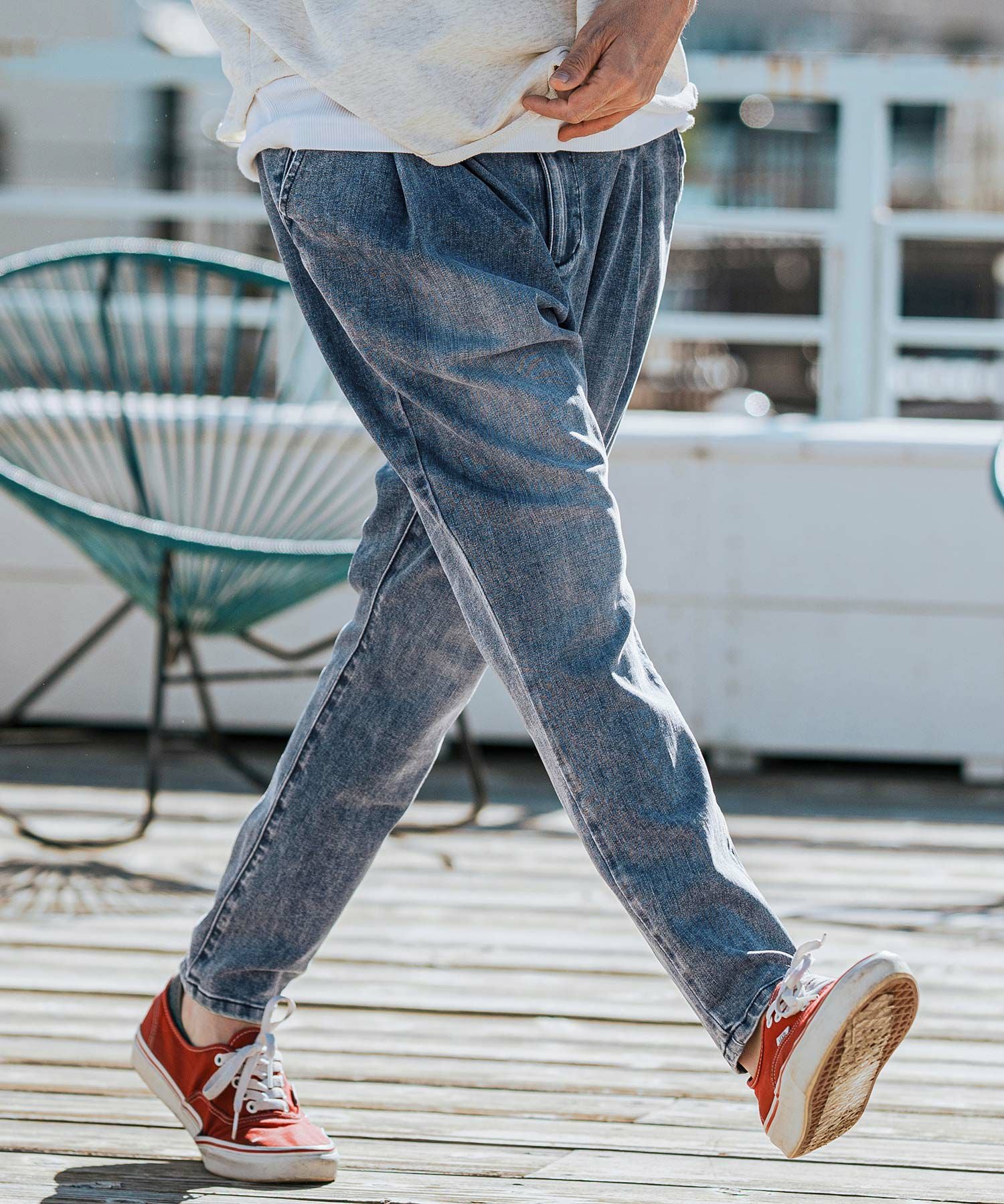 デニムパンツグレーむぎ様 CAMBIO(カンビオ)】Stretch Denim Sarrouel Pants ストレッチデニム