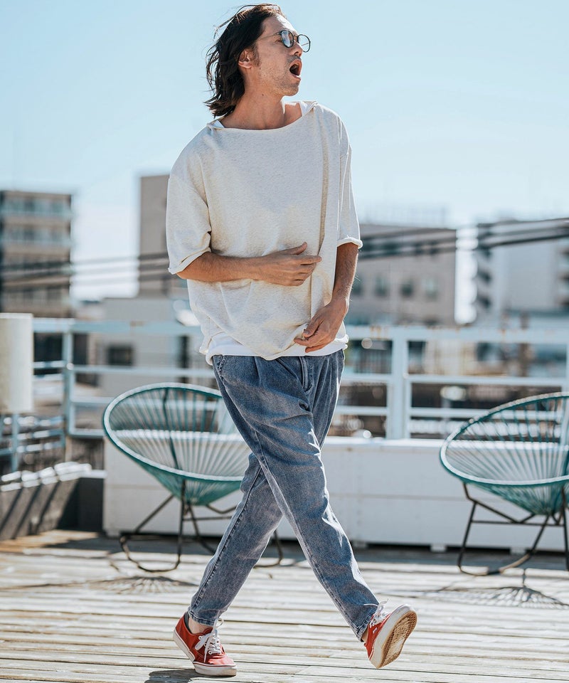 CAMBIO(カンビオ)】Stretch Denim Sarrouel Pants ストレッチデニム 