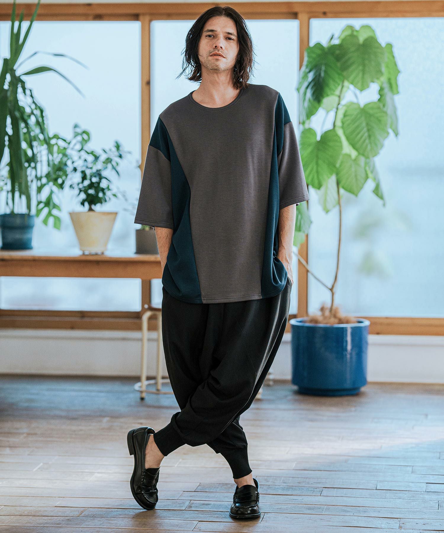 CAMBIO(カンビオ)】Slacks Fabric Sarrouel Pants サルエルパンツ