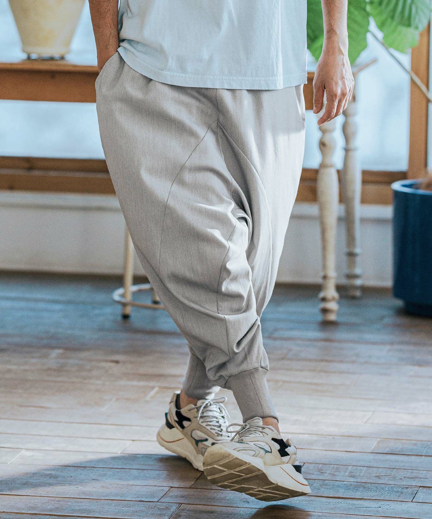 CAMBIO スーパーストレッチ サルエルパンツ S ブラック 071J30 CAMBIO スーパーストレッチ サルエルパンツ S ブラック 071J30