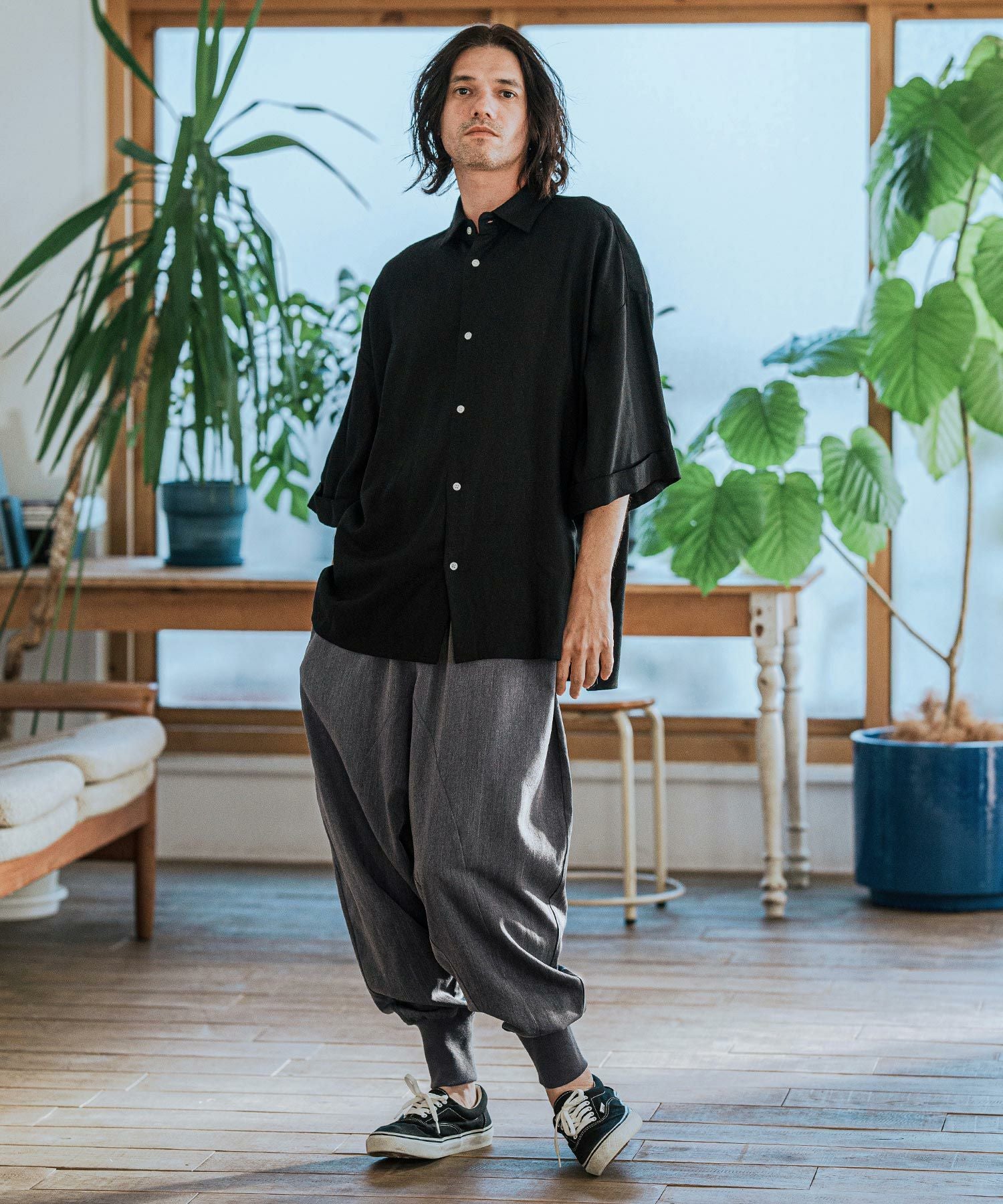 CAMBIO(カンビオ)】Slacks Fabric Sarrouel Pants サルエルパンツ