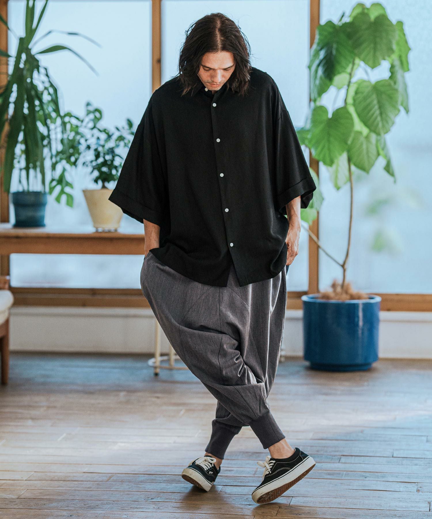 CAMBIO(カンビオ)】Slacks Fabric Sarrouel Pants サルエルパンツ