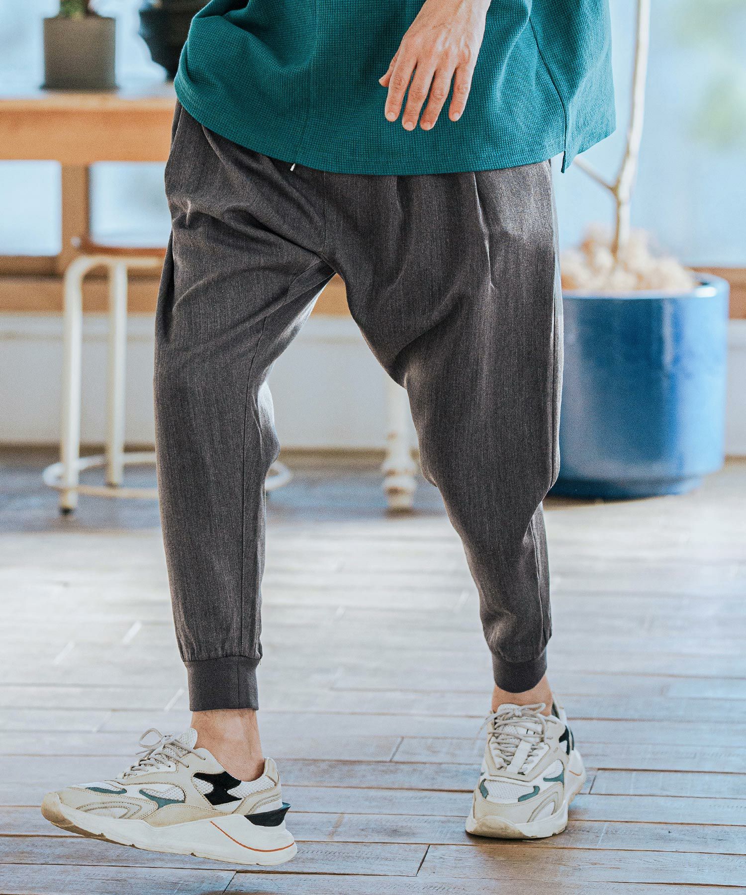 【CAMBIO】Denim Jacquard Jogger Pants /Ｓ CAMBIO(カンビオ)】Denim Jacquard Jogger Pants ジョガーパンツ