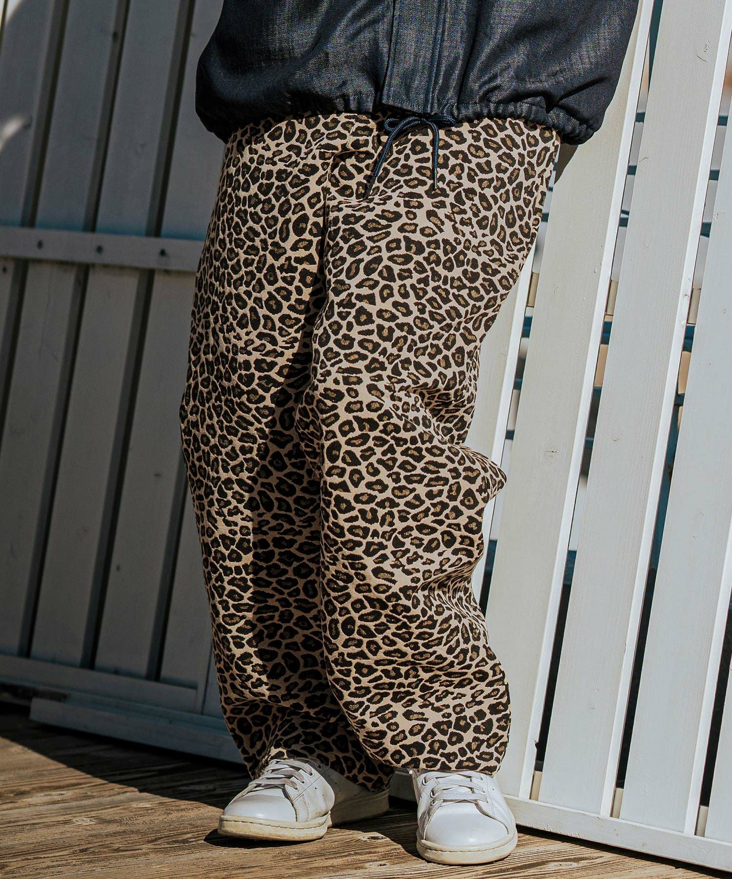 CAMBIO(カンビオ)】Leopard Gobelin Wide Straight Pants ワイド