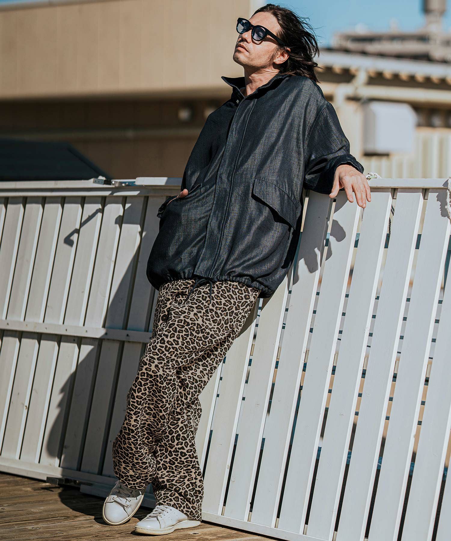 CAMBIO(カンビオ)】Leopard Gobelin Wide Straight Pants ワイド
