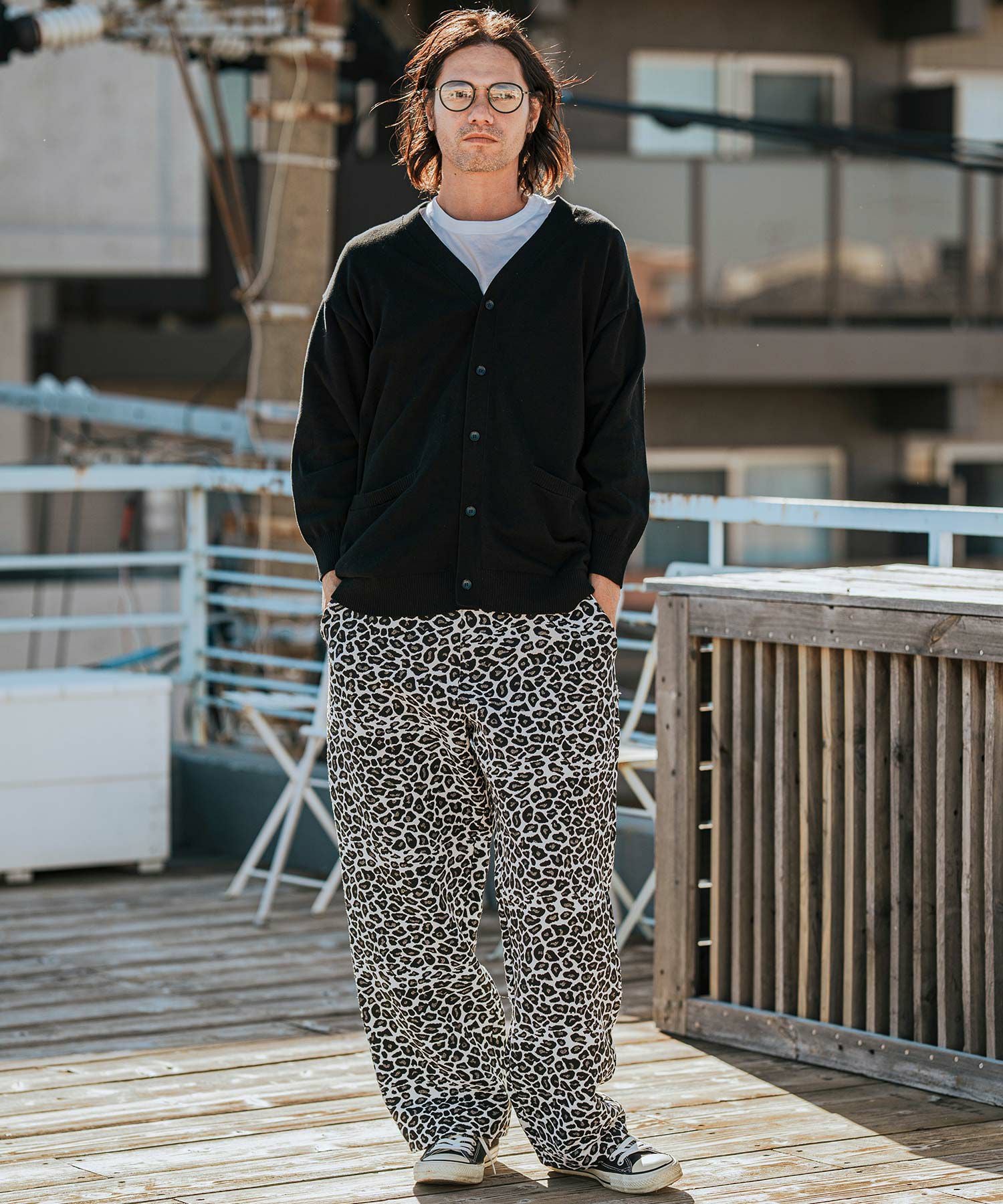 CAMBIO(カンビオ)】Leopard Gobelin Wide Straight Pants ワイド