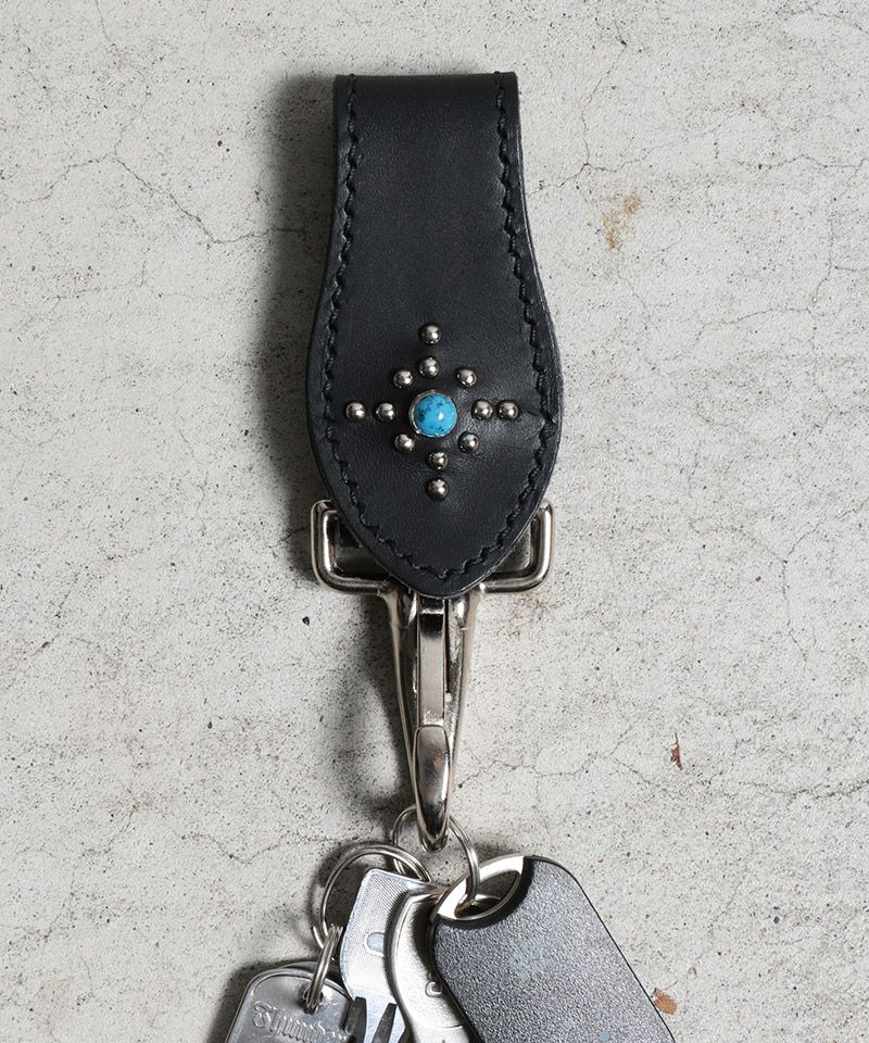 ROTAR(ローター)】Liscio leather Studs Key Holder キーホルダー