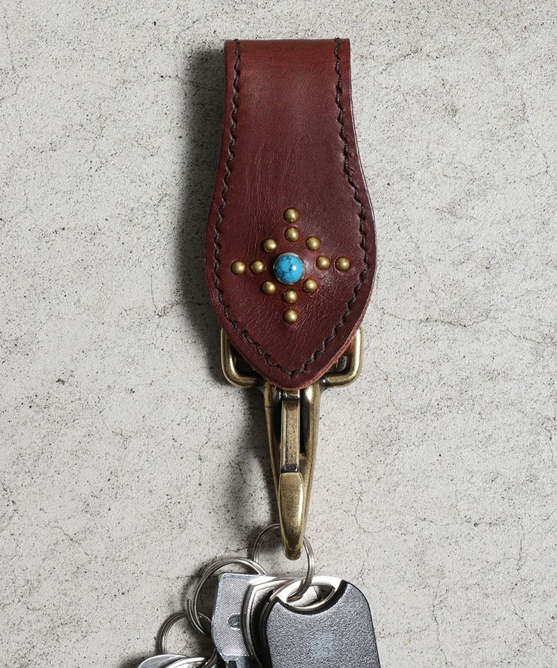 ROTAR(ローター)】Liscio leather Studs Key Holder キーホルダー