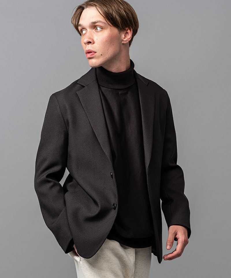 極美品✨ボリオリ×ロロピアーナ　テーラードジャケット46 本切羽ブラック MROLIVE(ミスターオリーブ)】 RETORO POLYESTER TWILL -MINIMUM JACKET