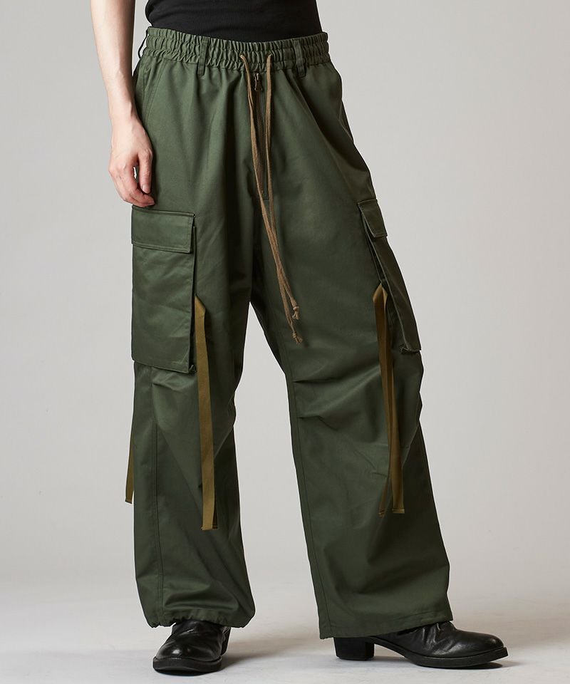 50%OFF【NO ID.(ノーアイディー)】ﾌﾛﾝﾄZIPﾜｲﾄﾞｶｰｺﾞPT パンツ(856006