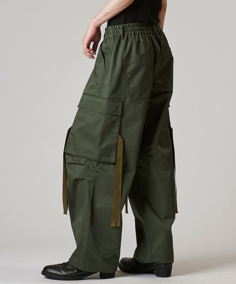 50%OFF【NO ID.(ノーアイディー)】ﾌﾛﾝﾄZIPﾜｲﾄﾞｶｰｺﾞPT パンツ(856006