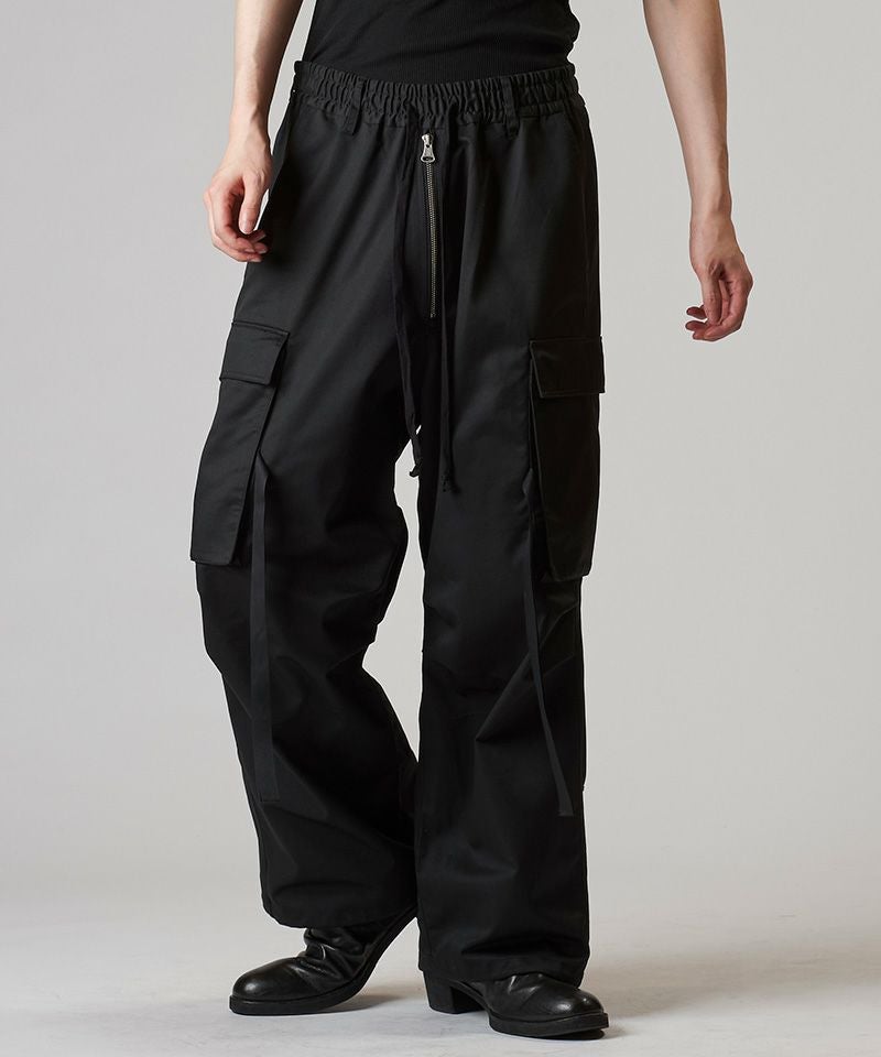 50%OFF【NO ID.(ノーアイディー)】ﾌﾛﾝﾄZIPﾜｲﾄﾞｶｰｺﾞPT パンツ(856006
