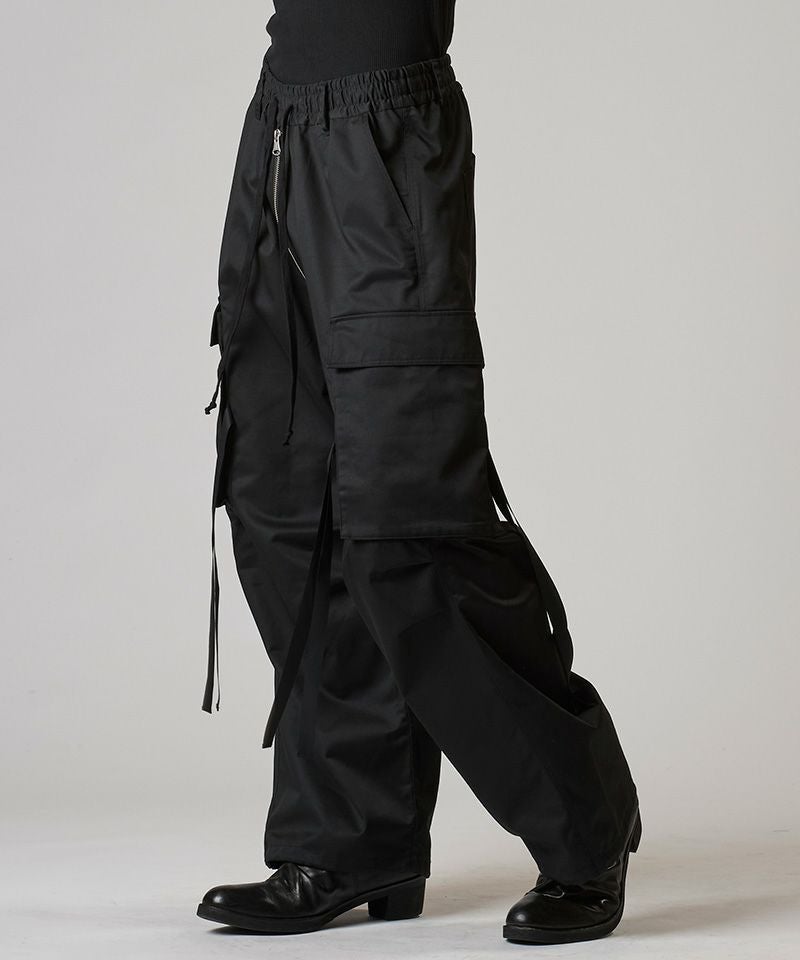 50%OFF【NO ID.(ノーアイディー)】ﾌﾛﾝﾄZIPﾜｲﾄﾞｶｰｺﾞPT パンツ(856006