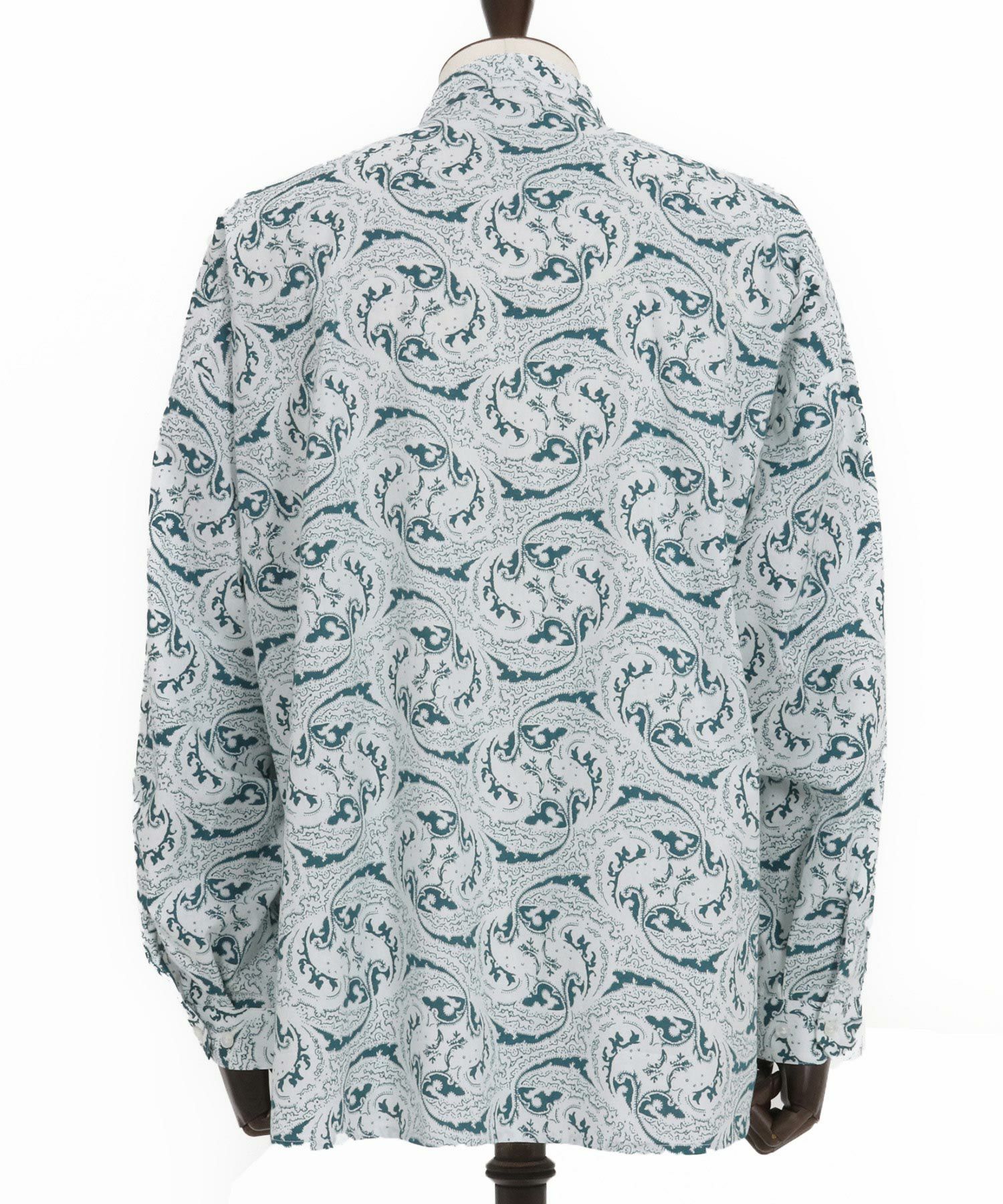 50%OFF【Jih Nunc(ジーヌンク)】総柄バンドカラープルオーバーシャツ