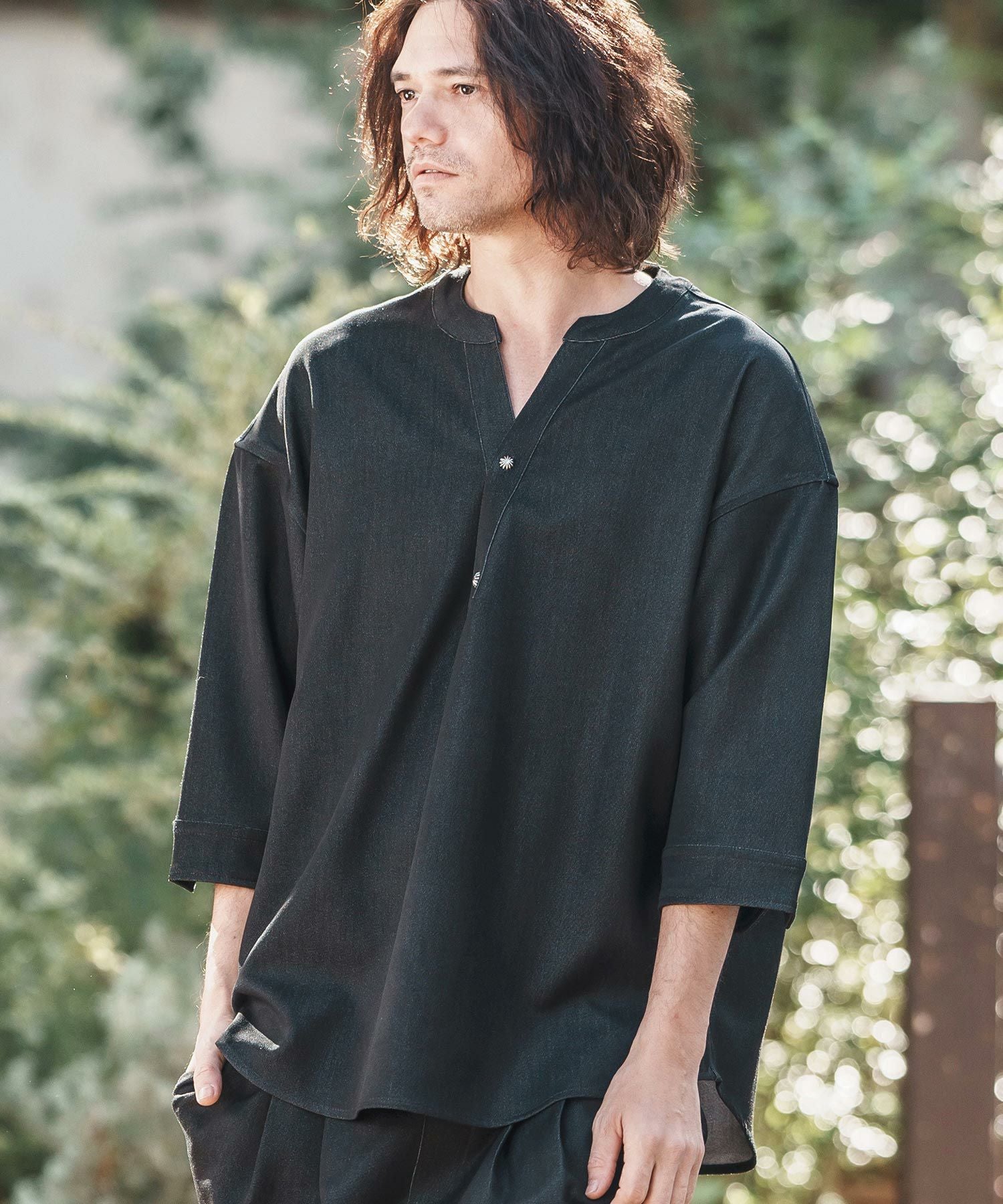TODAYFUL Henleyneck Denim Shirts デニムシャツ 未使用級✨TODAYFUL Henleyneck Denim Shirts F - メルカリ
