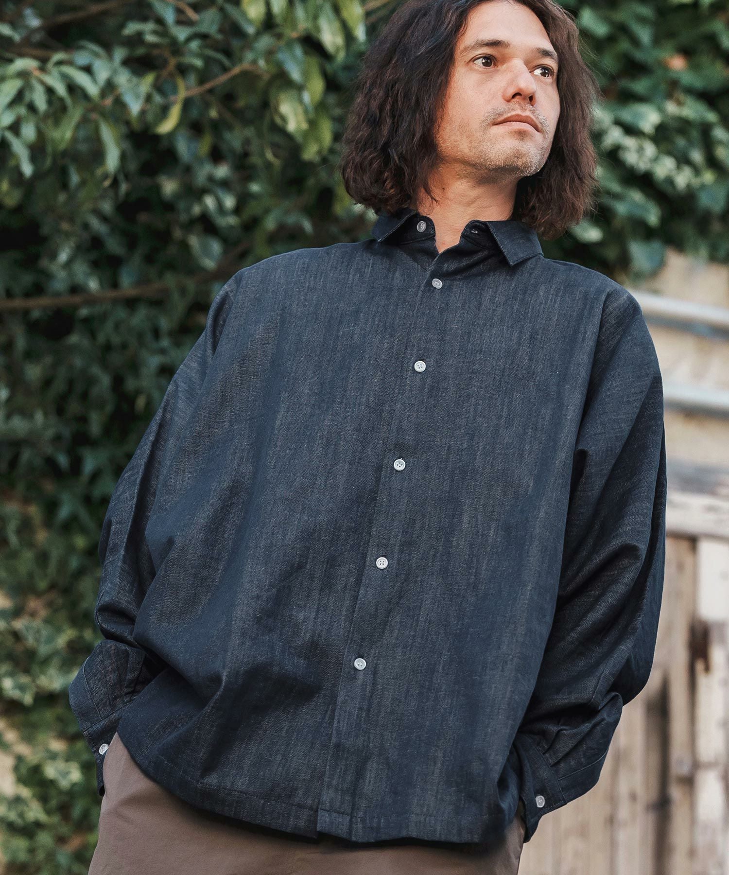 30%OFF【CAMBIO(カンビオ)】ルーズシルエットドルマンスリーブデニム