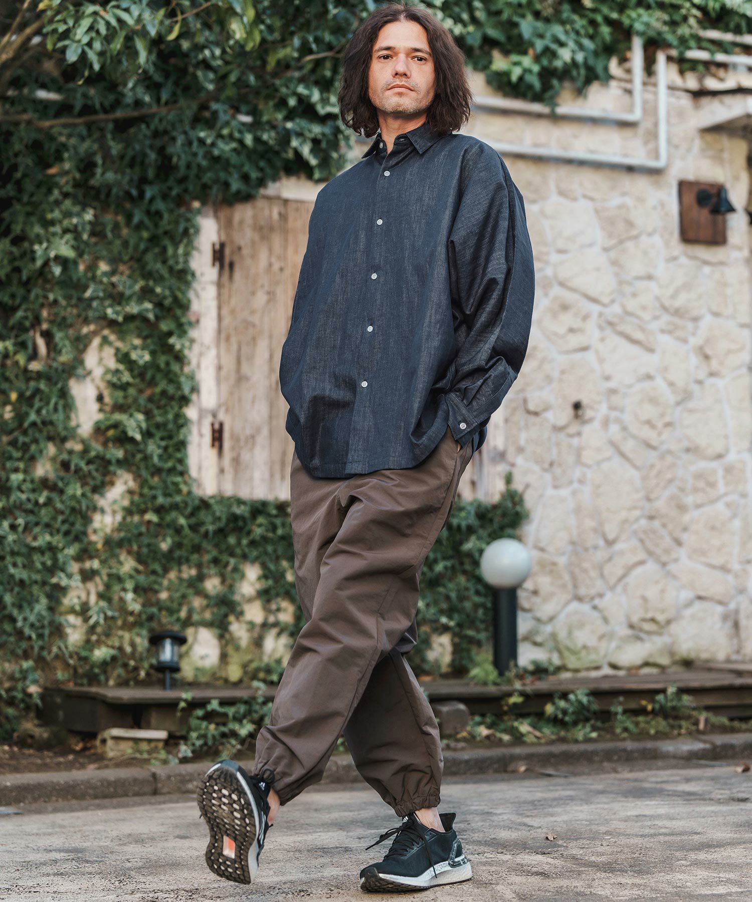 30%OFF【CAMBIO(カンビオ)】ルーズシルエットドルマンスリーブデニム