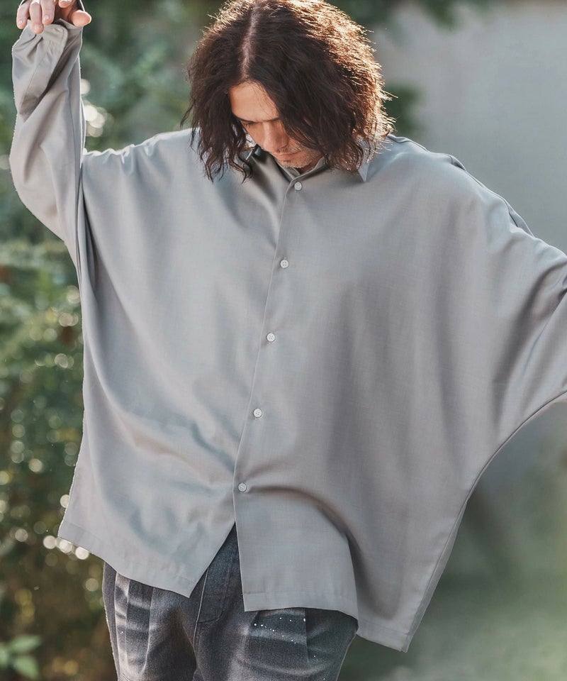 30%OFF【CAMBIO(カンビオ)】ルーズシルエットTRドルマンスリーブシャツ 