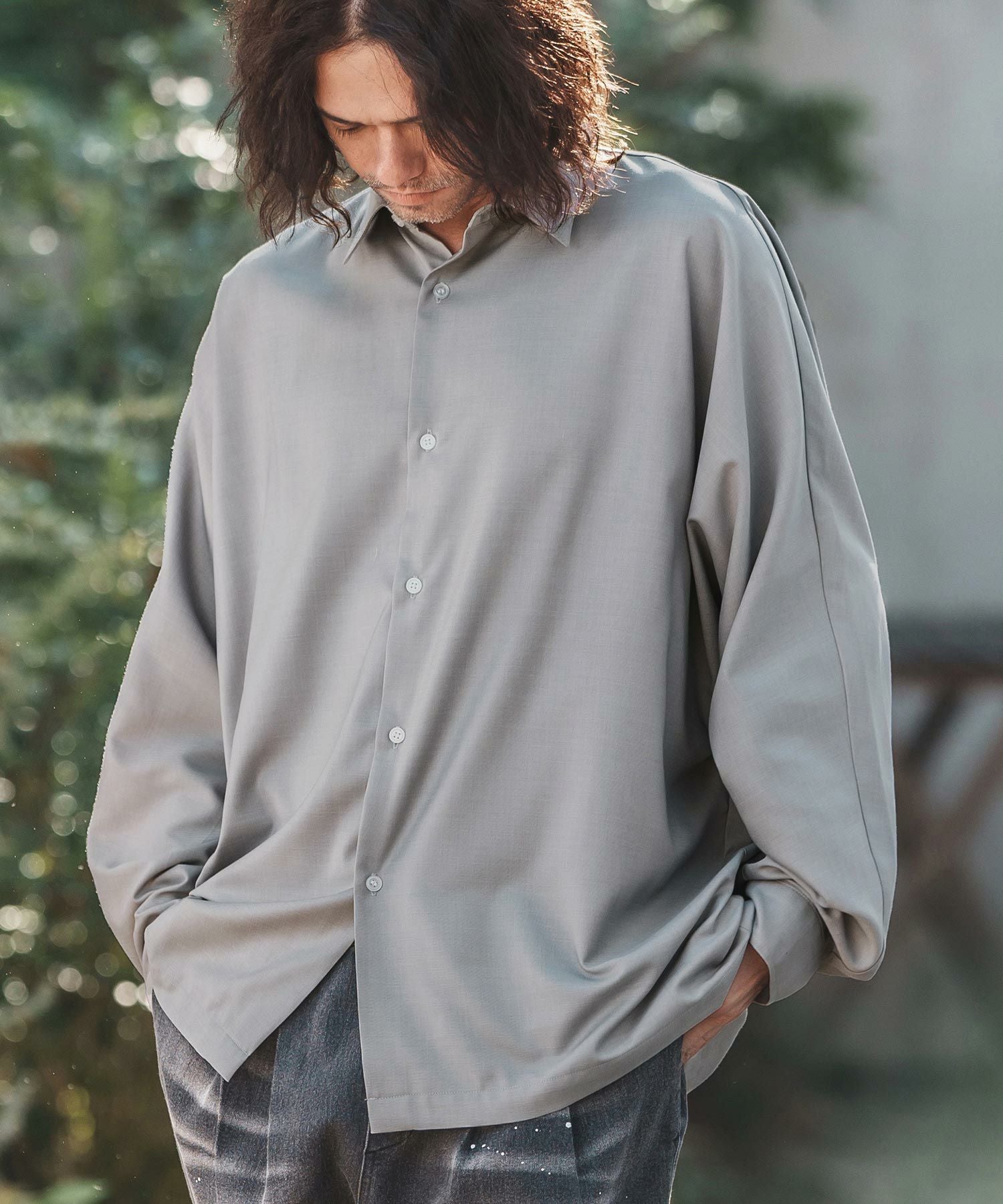 BURBERRY ブラウス ドルマンスリーブ　ロンハーマン CAMBIO(カンビオ)】ルーズシルエットTRドルマンスリーブシャツ(CMB