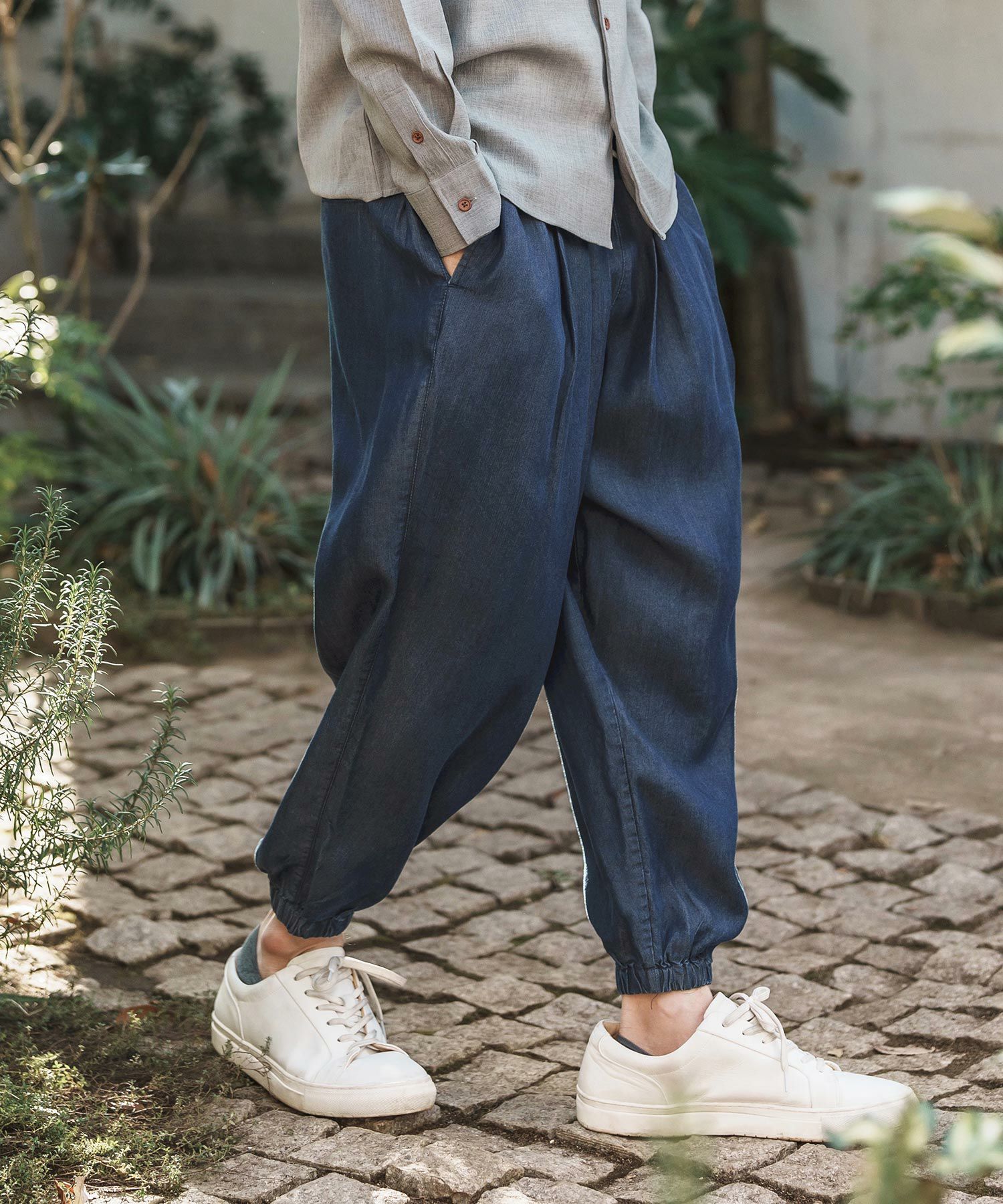 CAMBIO(カンビオ)】Silky Denim Balloon Pants デニムバルーンパンツ