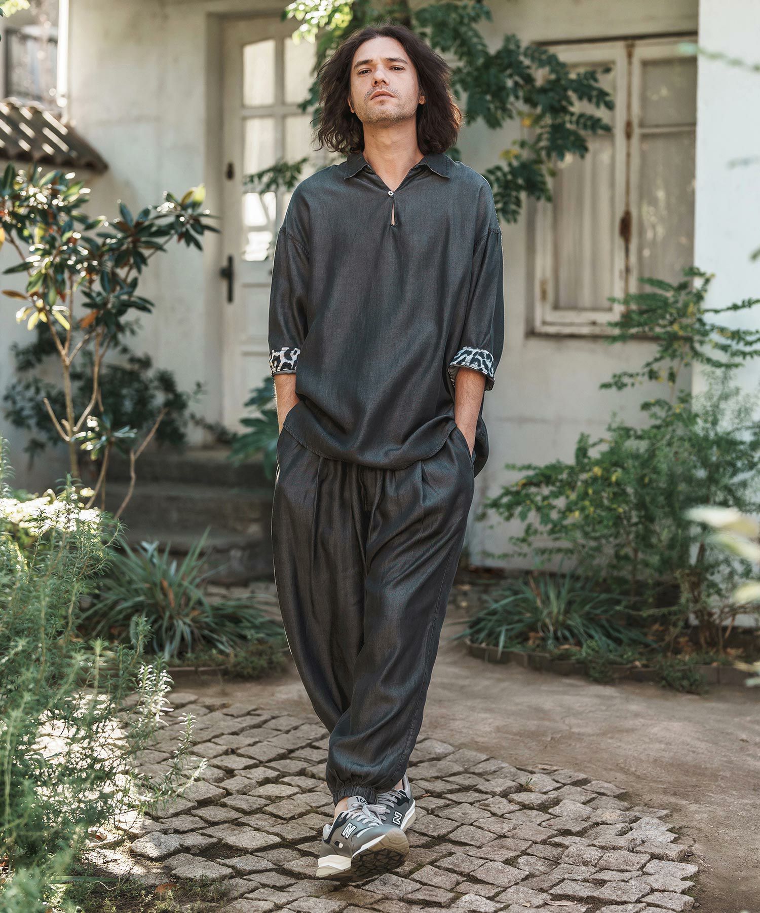 CAMBIO(カンビオ)】Silky Denim Balloon Pants デニムバルーンパンツ