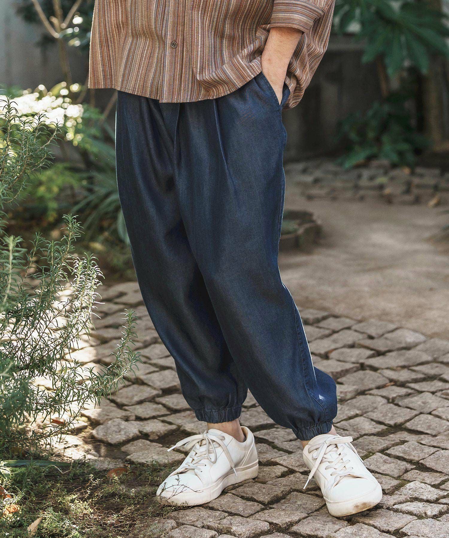 CAMBIO(カンビオ)】Silky Denim Balloon Pants デニムバルーンパンツ