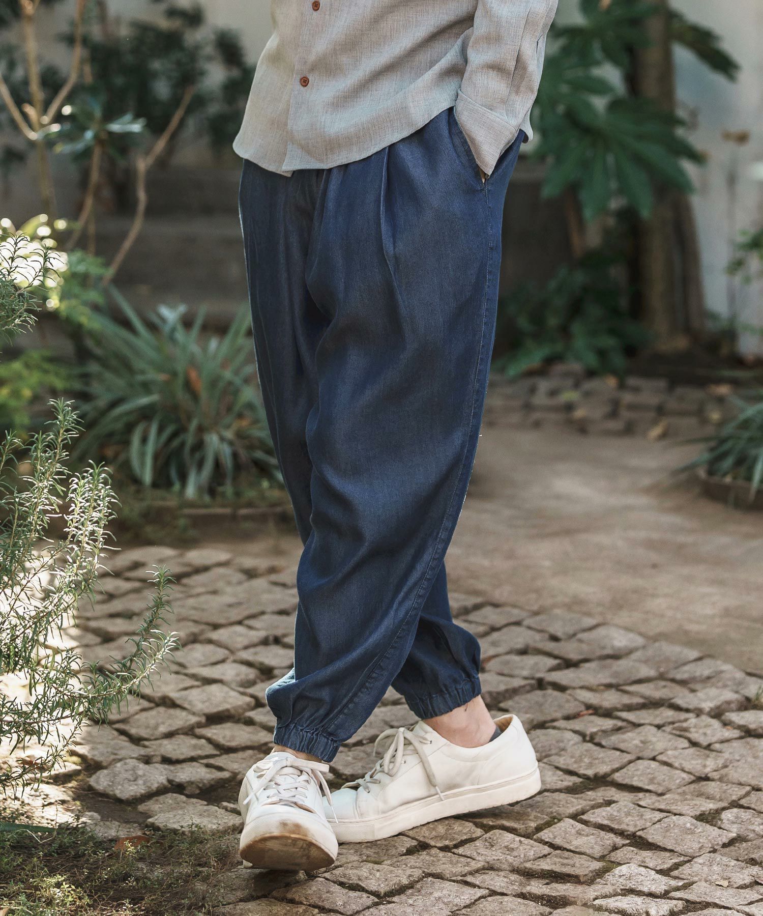 CAMBIO(カンビオ)】Silky Denim Balloon Pants デニムバルーンパンツ