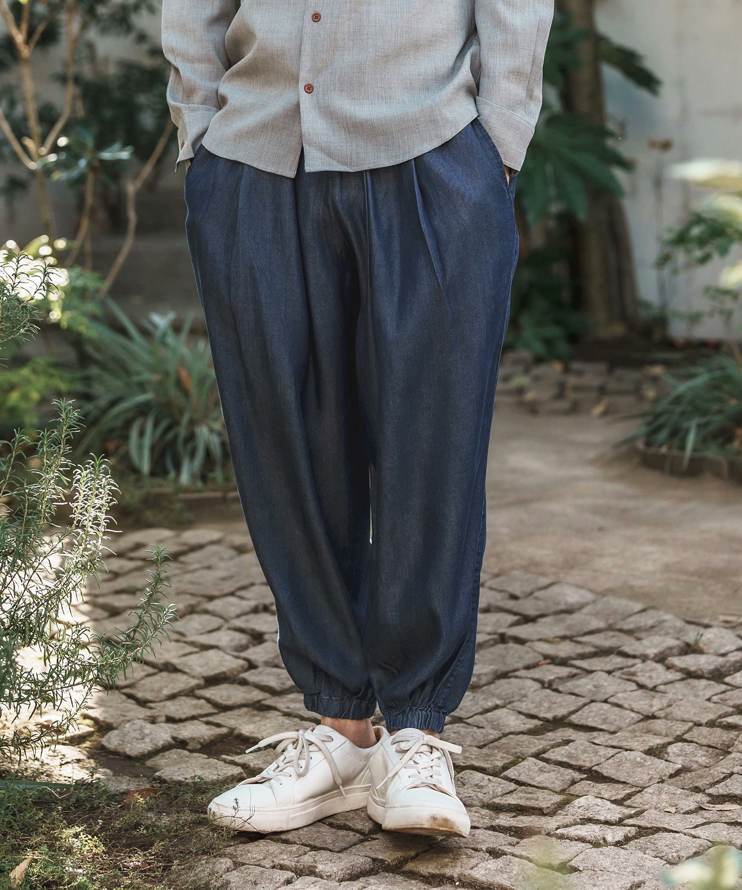 CAMBIO(カンビオ)】Silky Denim Balloon Pants デニムバルーンパンツ