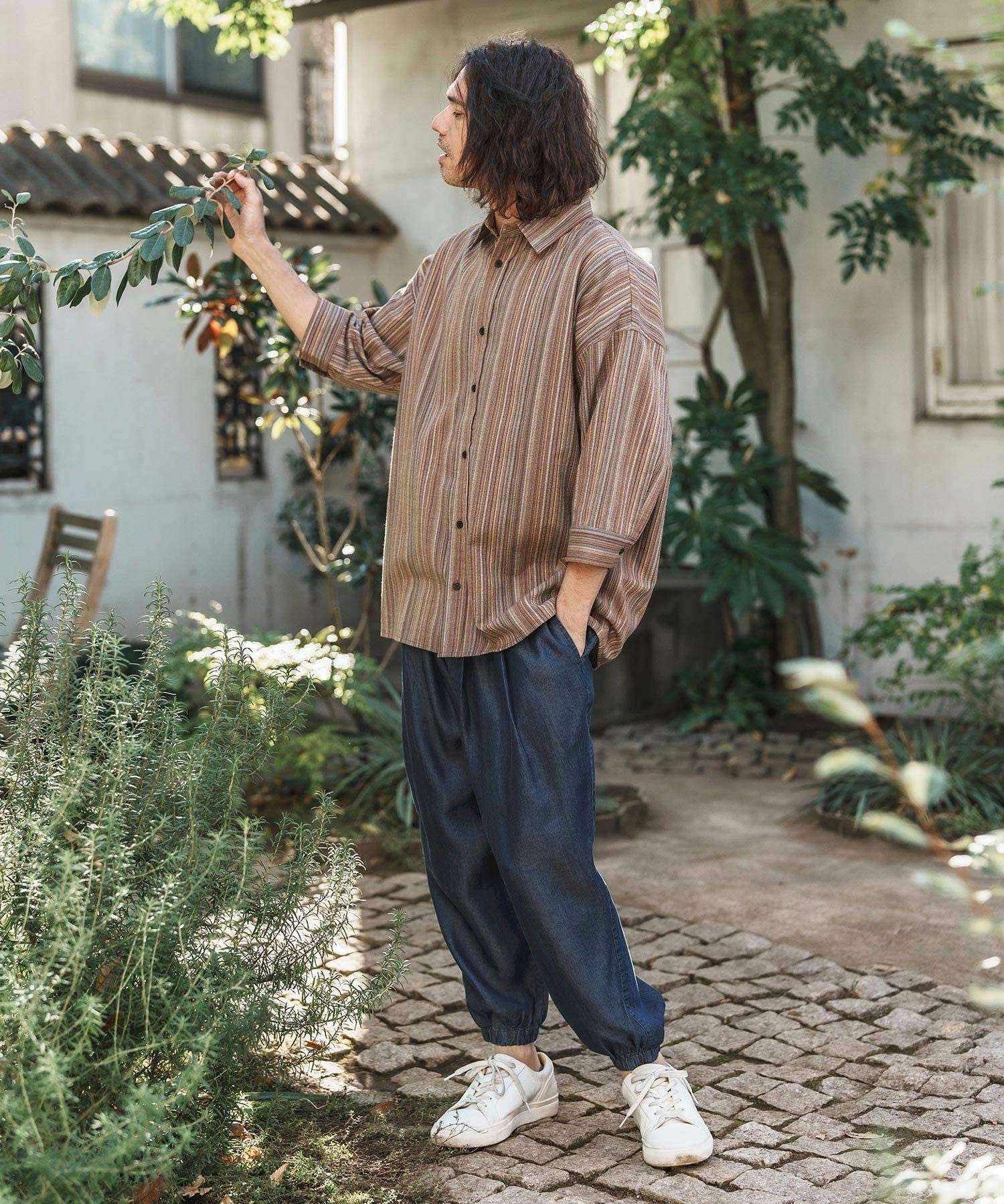 CAMBIO(カンビオ)】Silky Denim Balloon Pants デニムバルーンパンツ