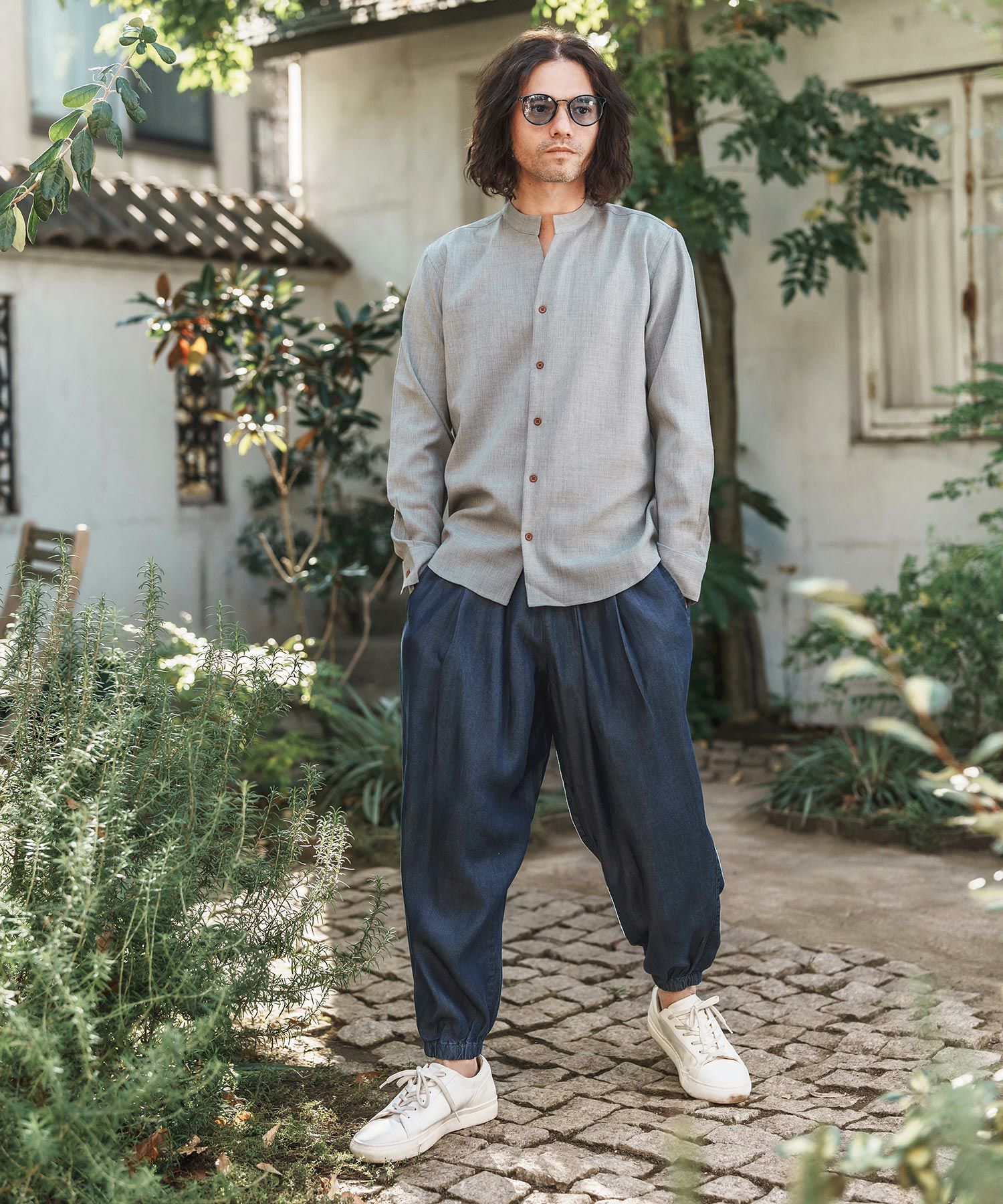 CAMBIO(カンビオ)】Silky Denim Balloon Pants デニムバルーンパンツ