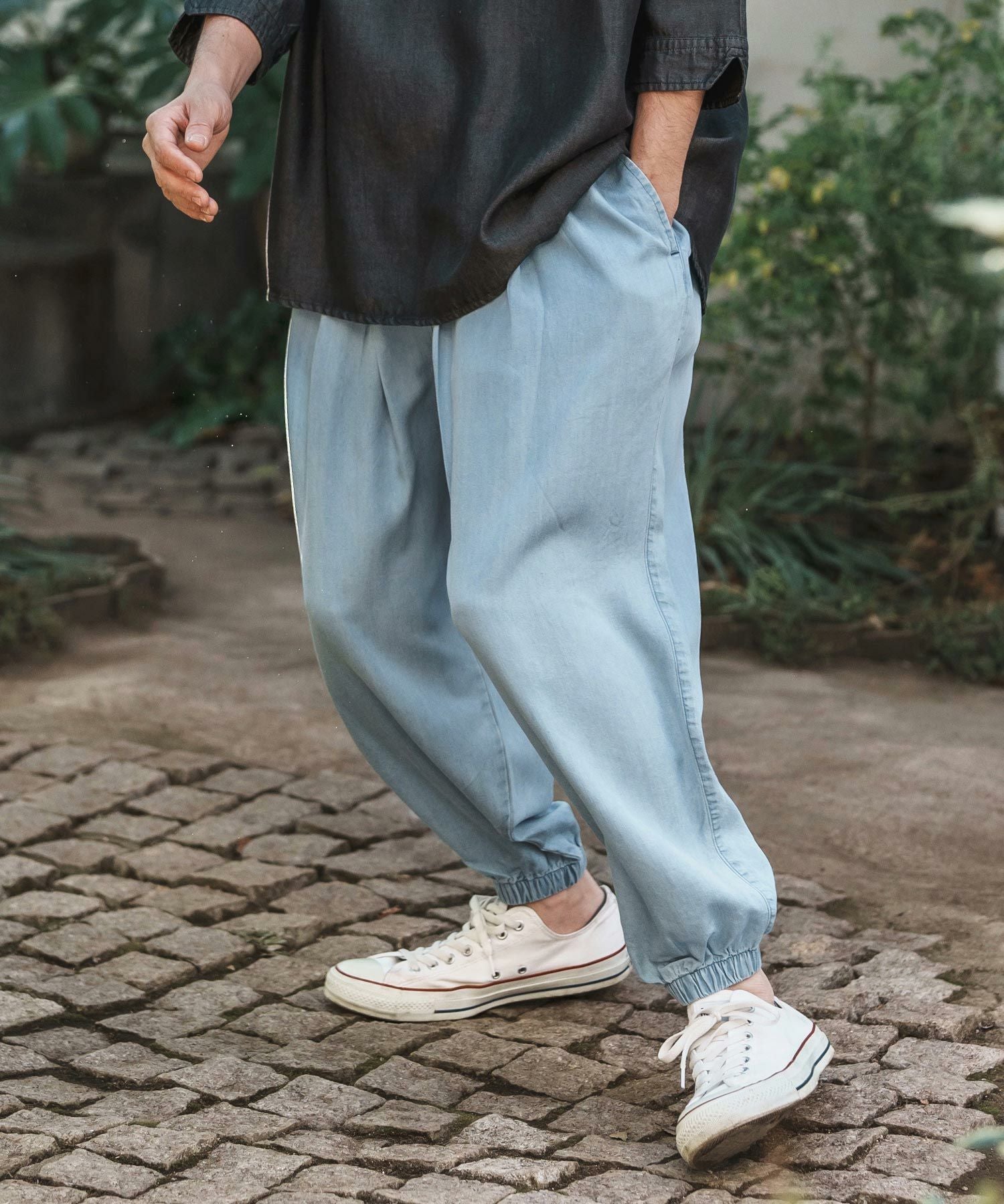 CAMBIO(カンビオ)】Silky Denim Balloon Pants デニムバルーンパンツ